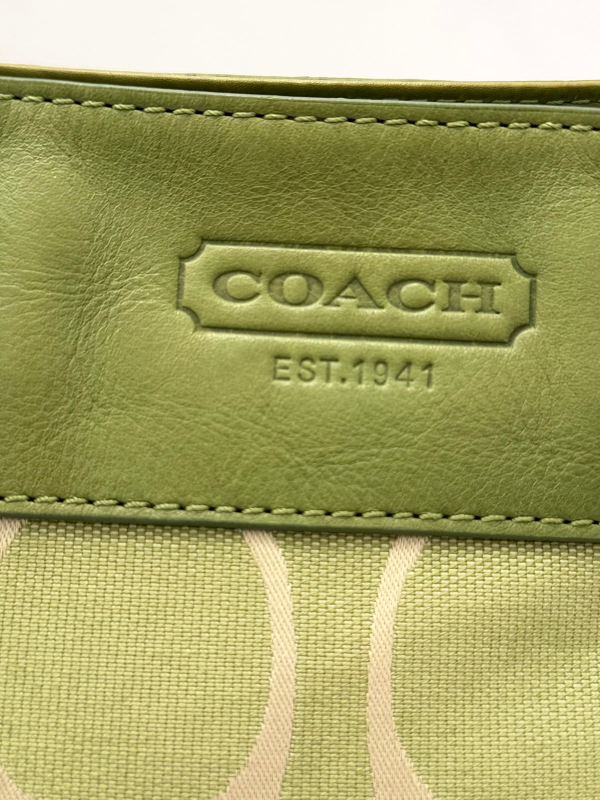 Coach Green Zoe Medium