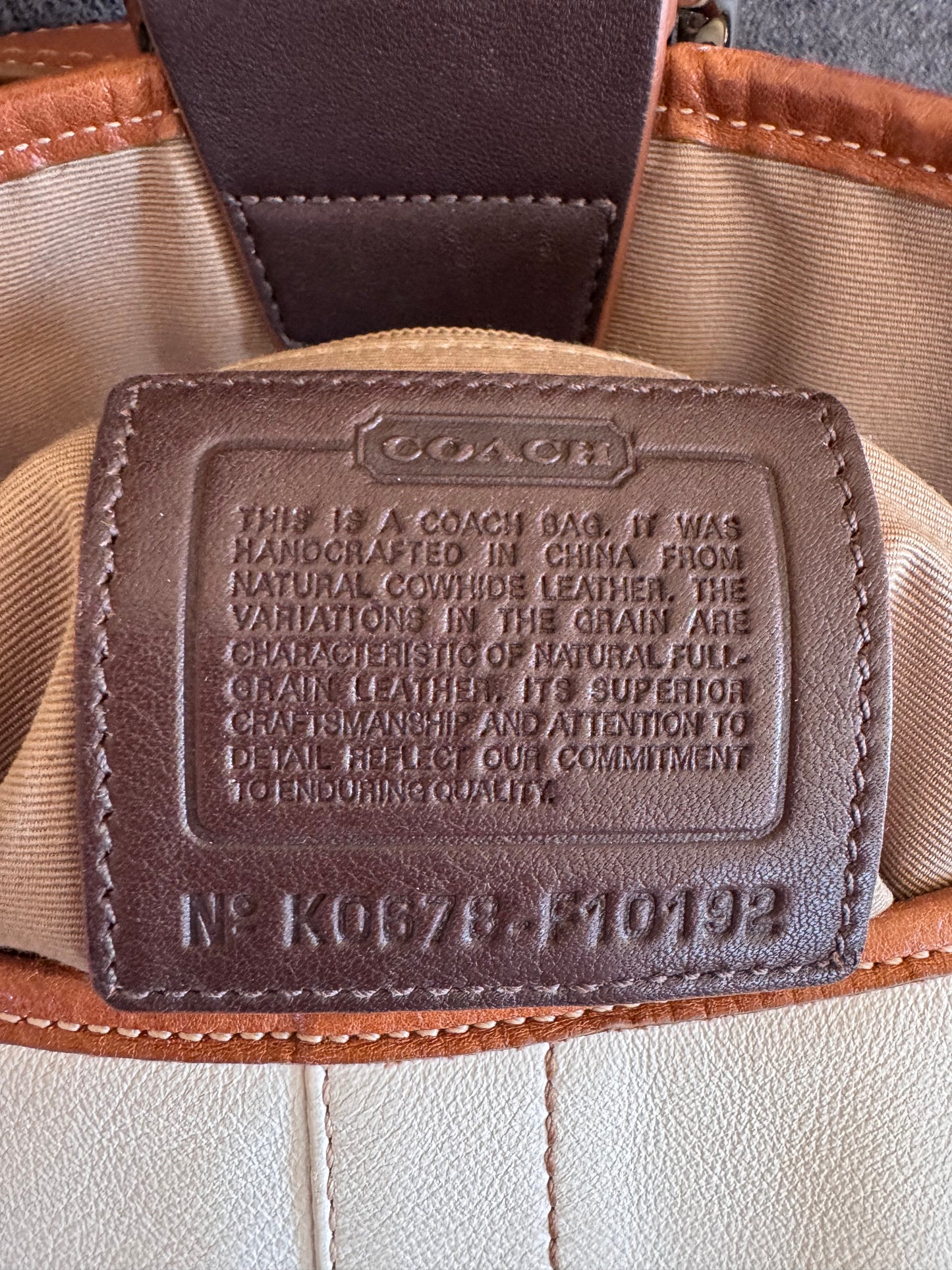 Coach SoHo White Leather