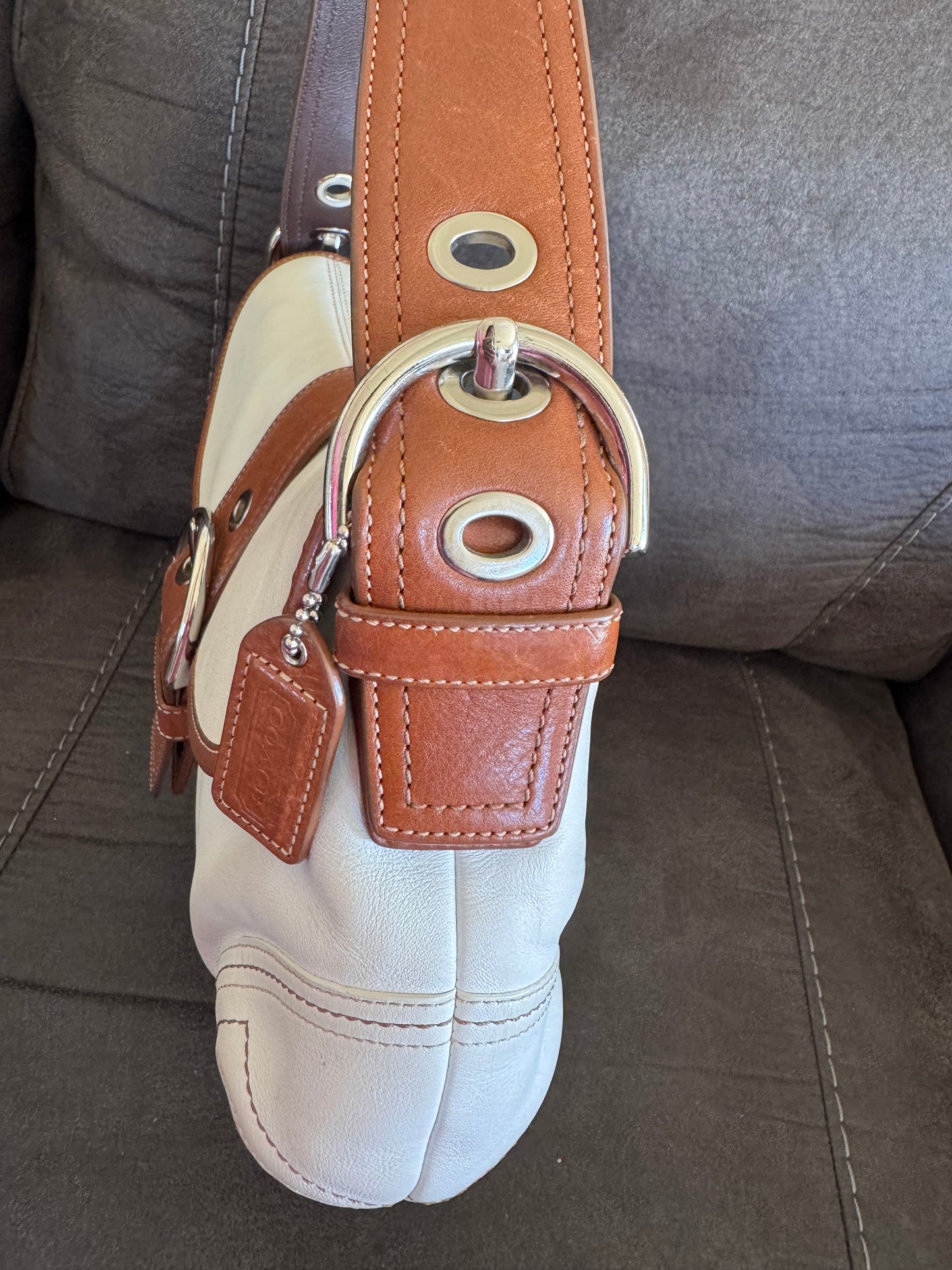 Coach SoHo White Leather