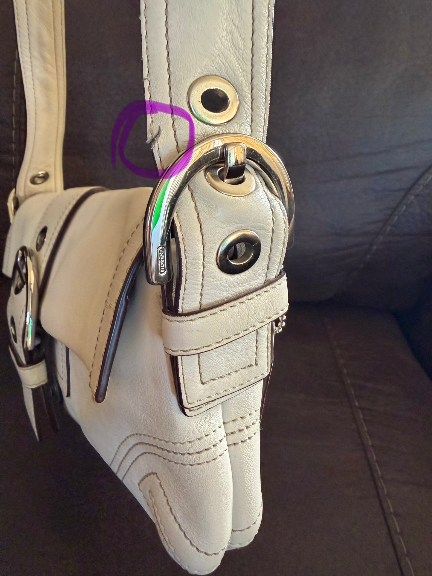 Coach Mini Soho White Leather