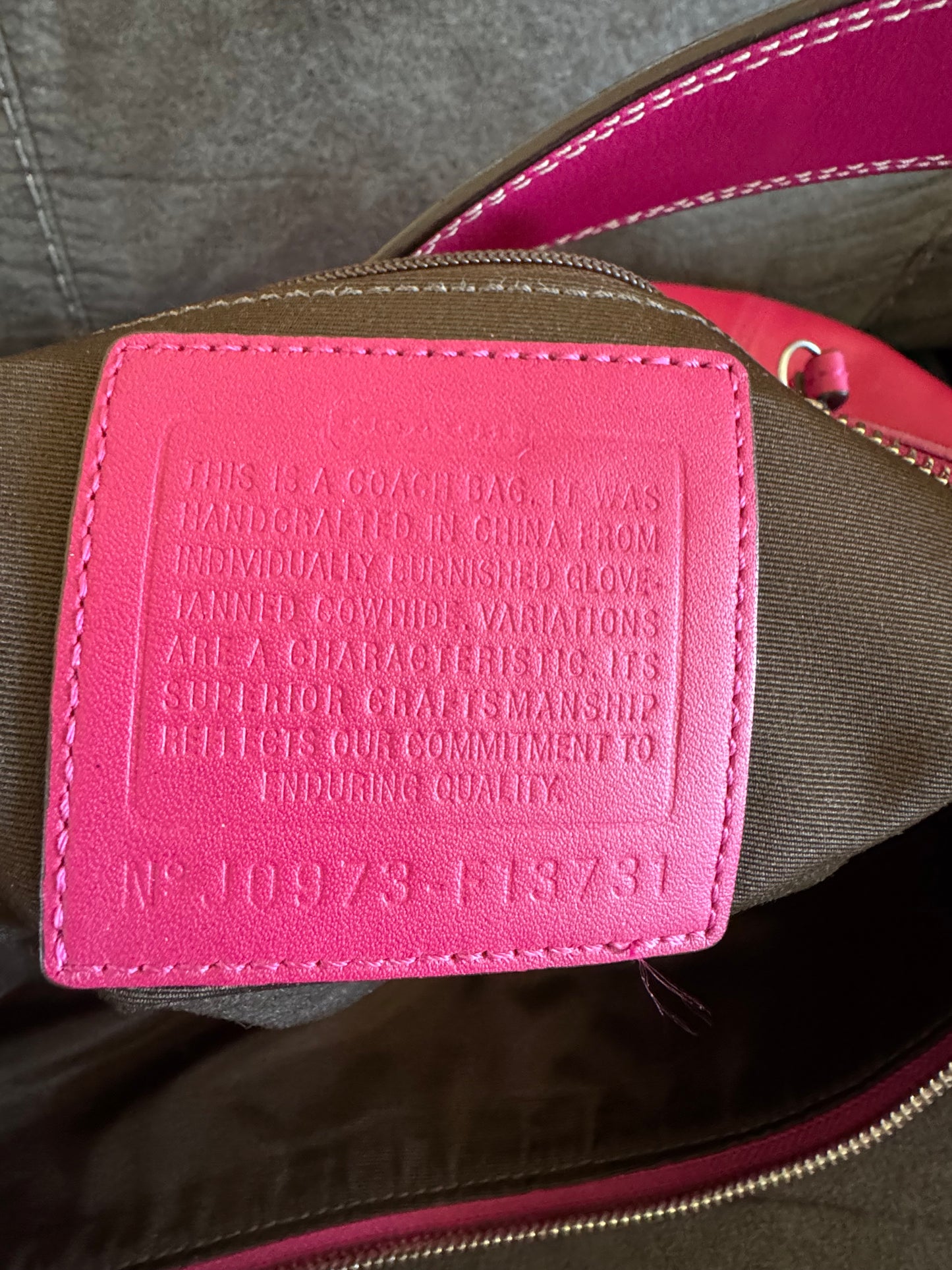 Coach Soho Hobo Hot Pink leather