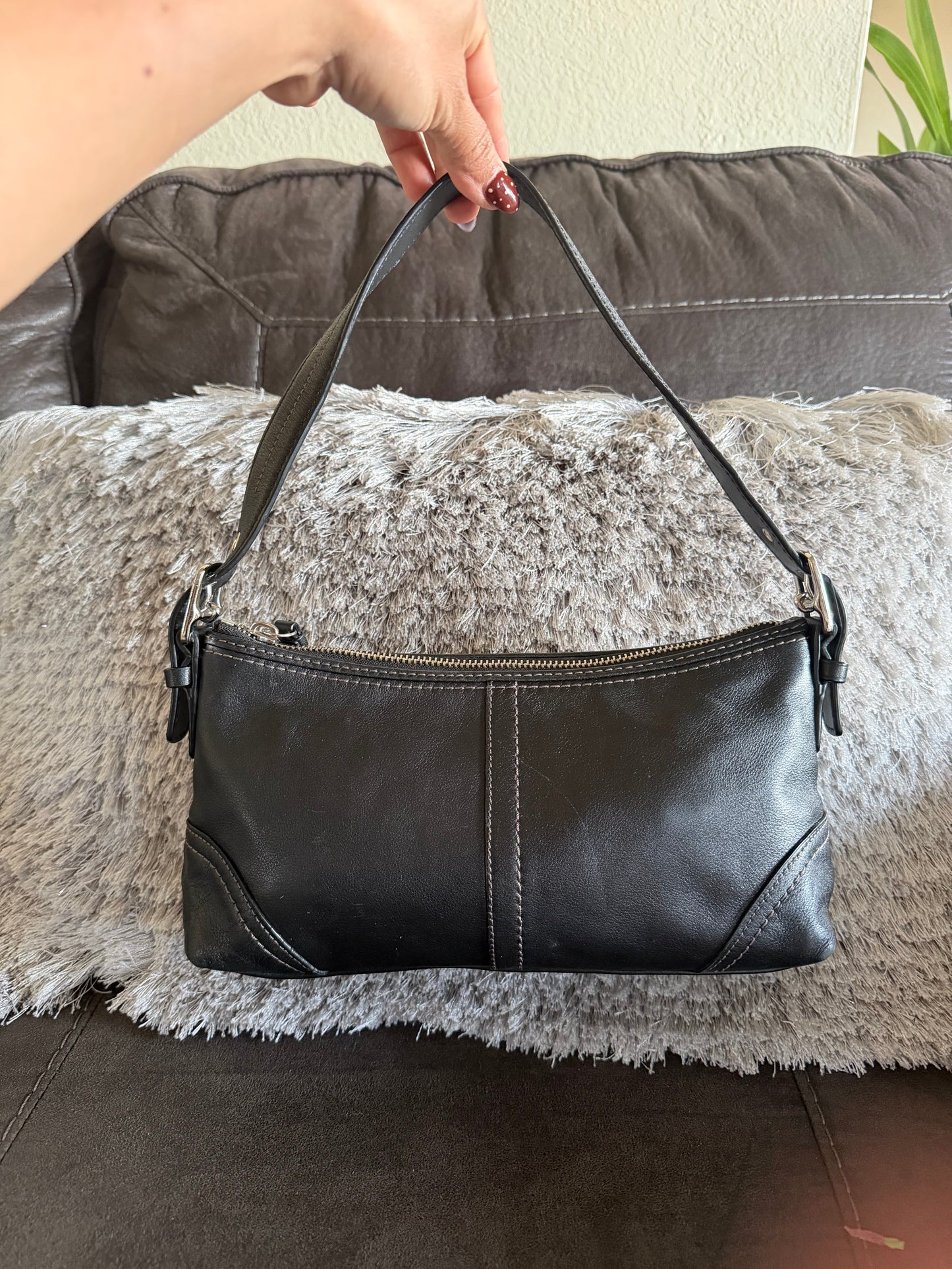 Coach Hampton Demi Black Leather