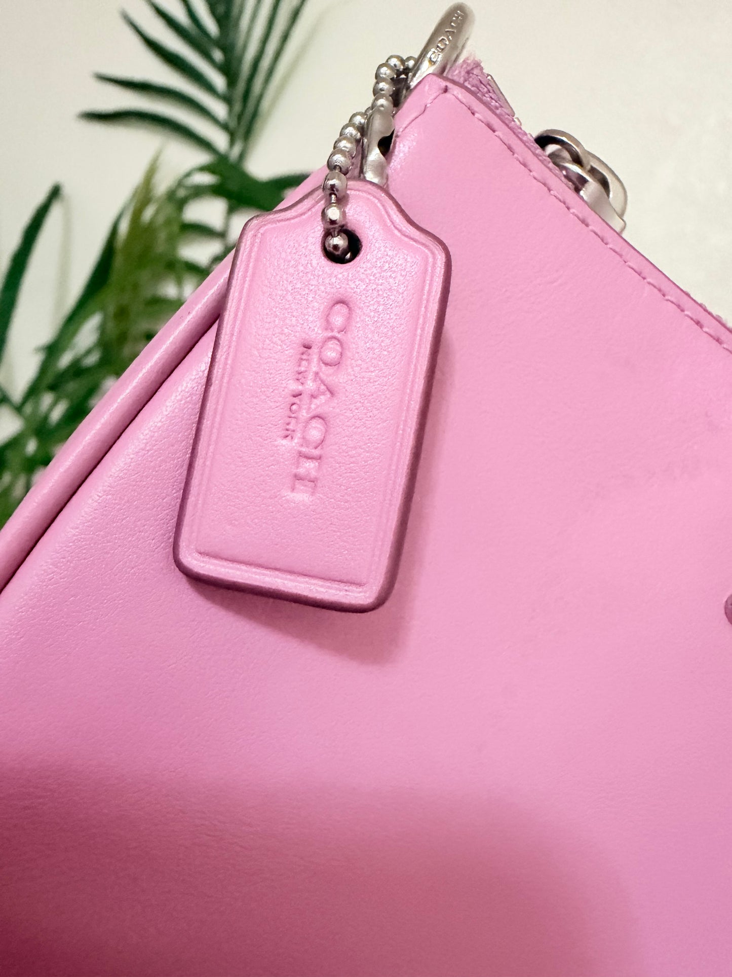 Coach mini bag in a pink color