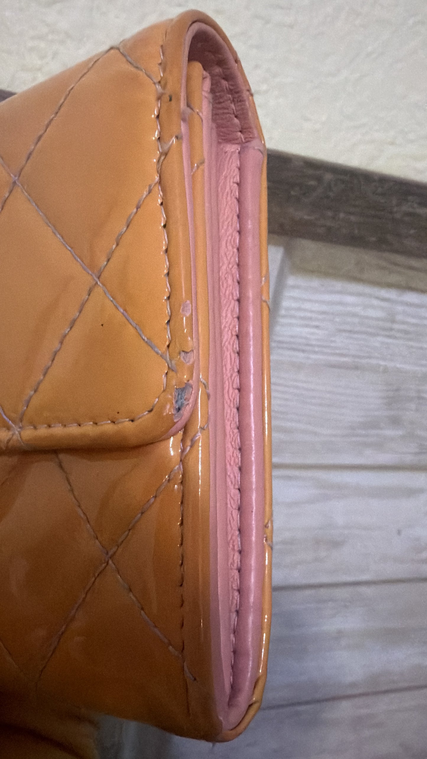 Chanel orange wallet