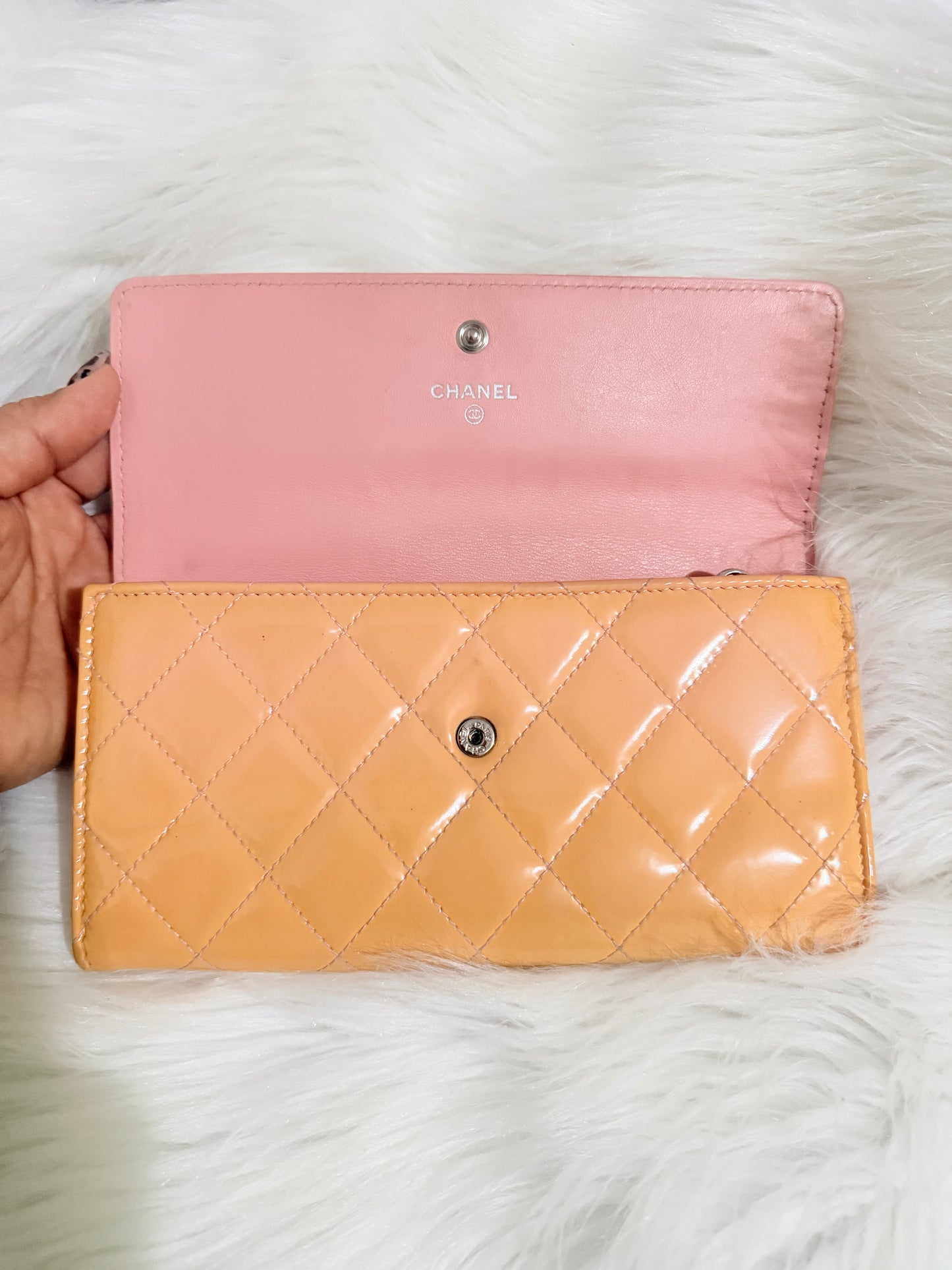 Chanel orange wallet