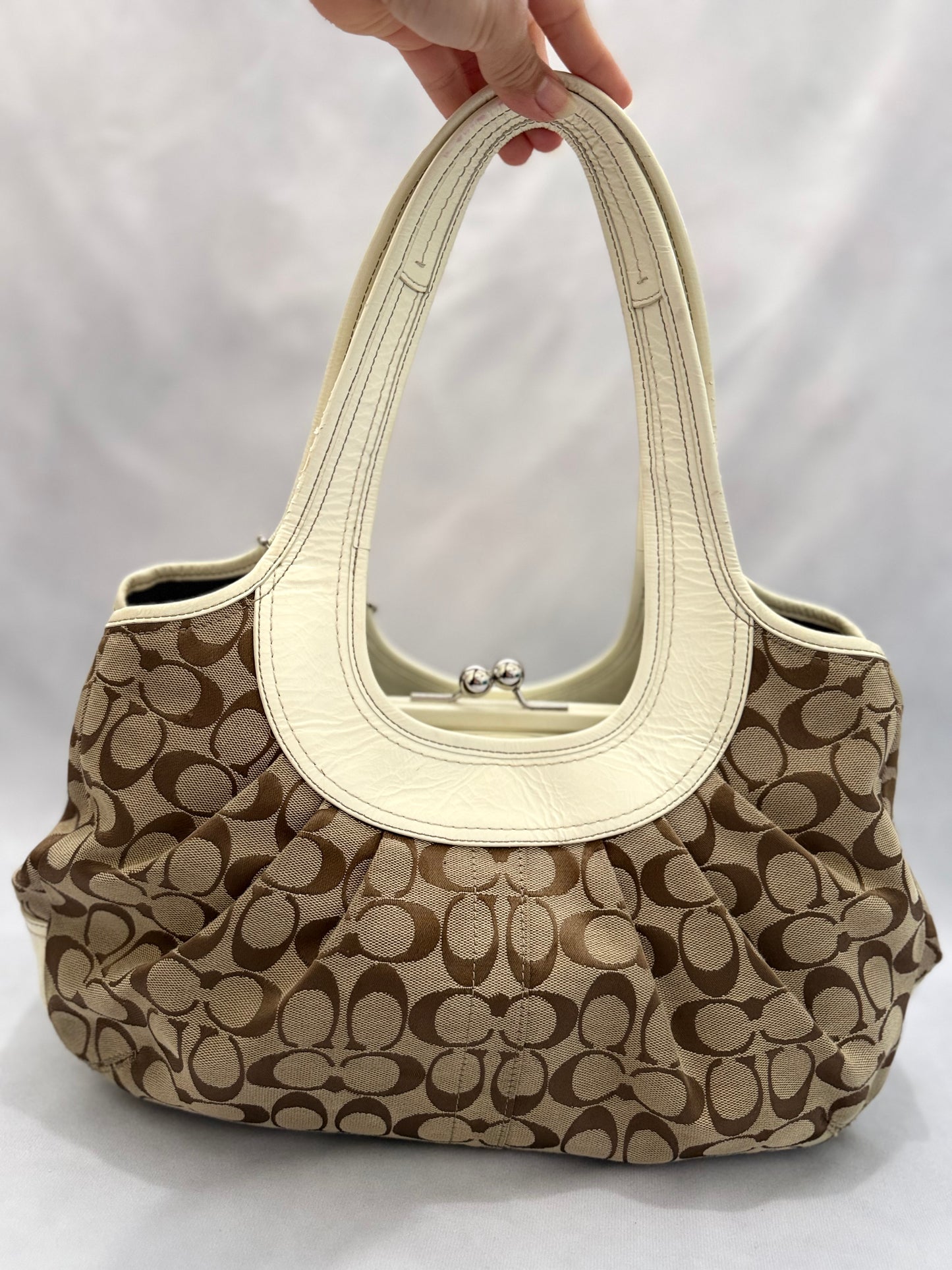 Coach Ergo Signature Pleated Framed Satchel