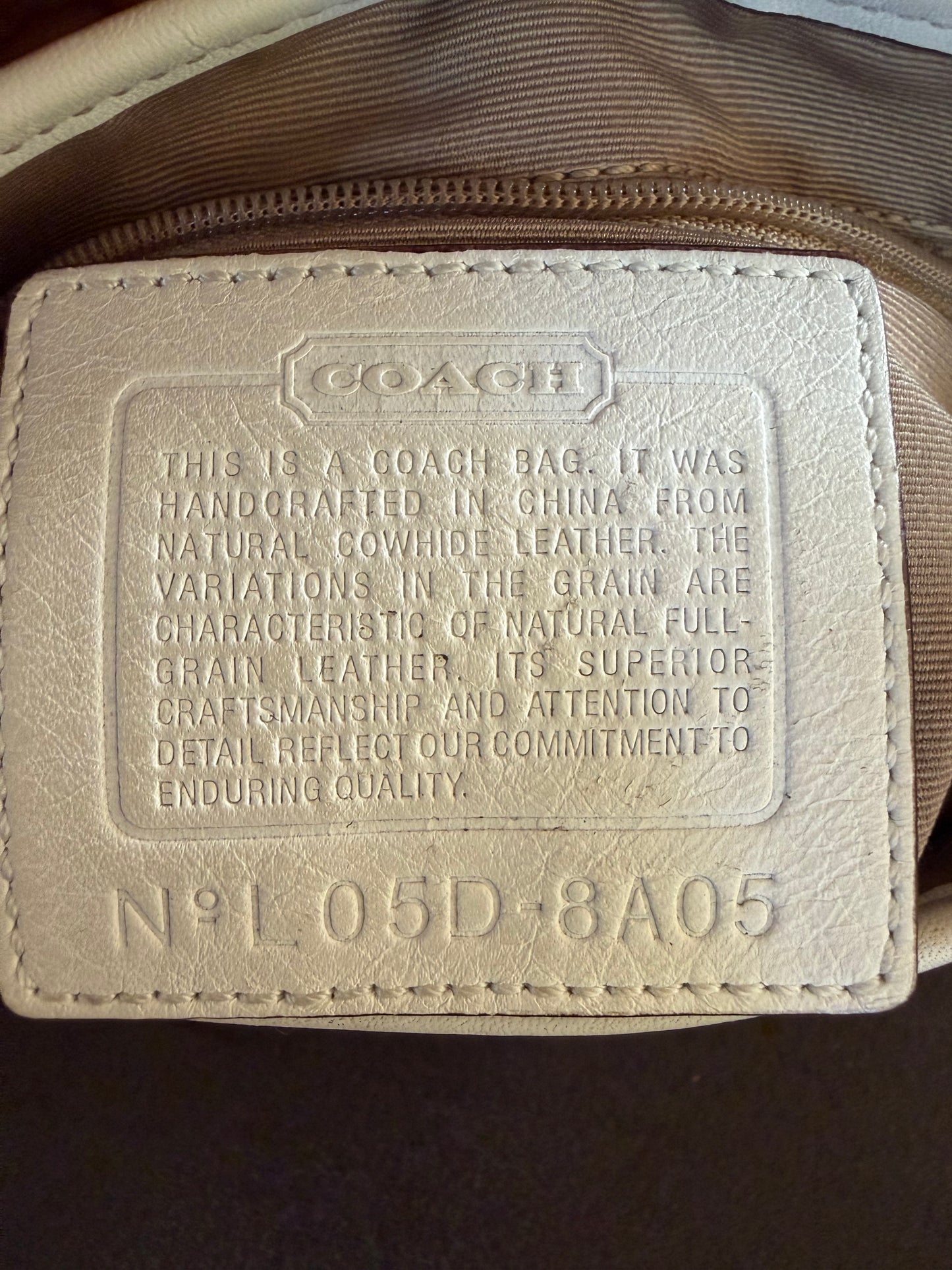 Coach Mini Soho White Leather