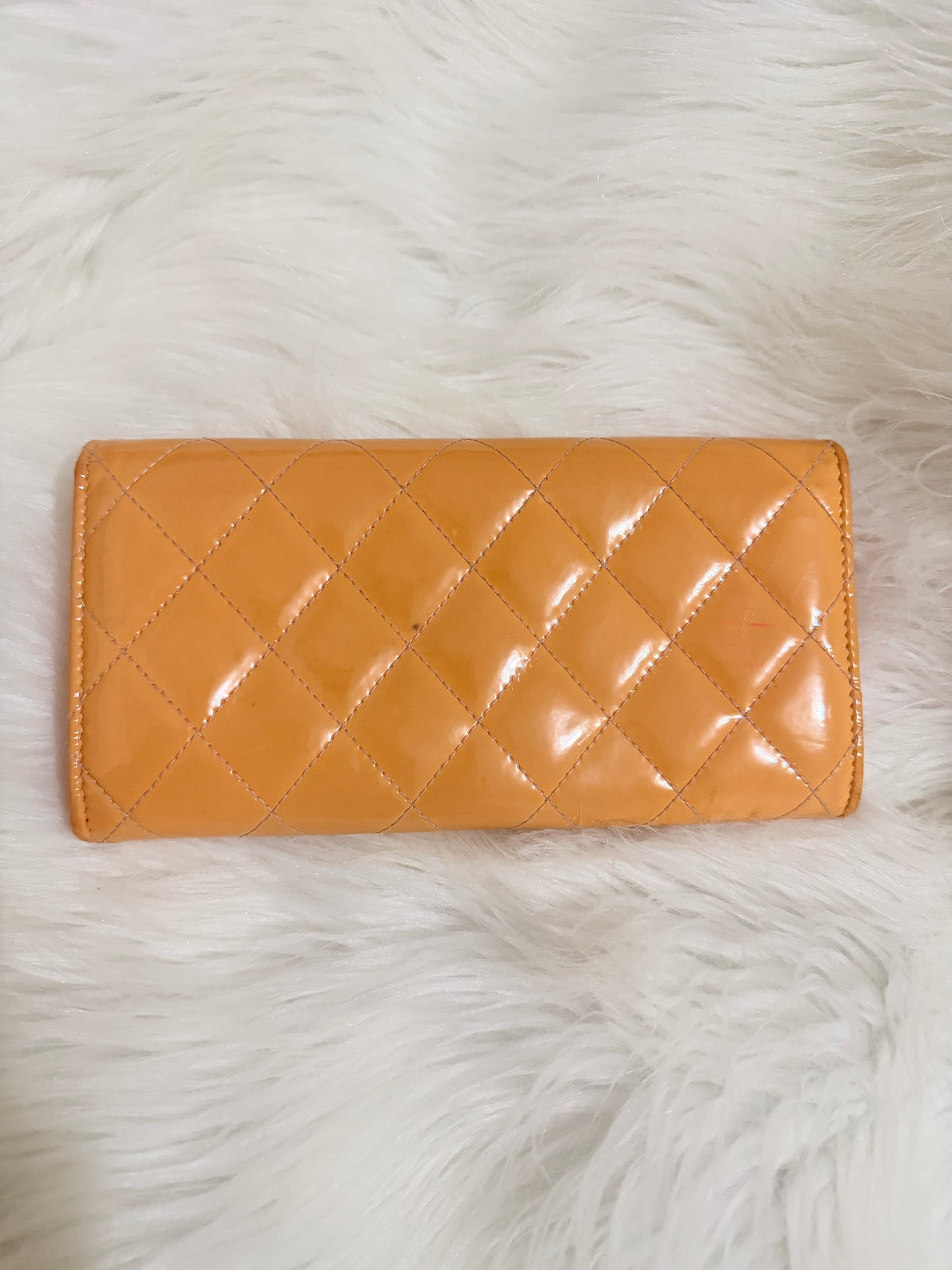Chanel orange wallet