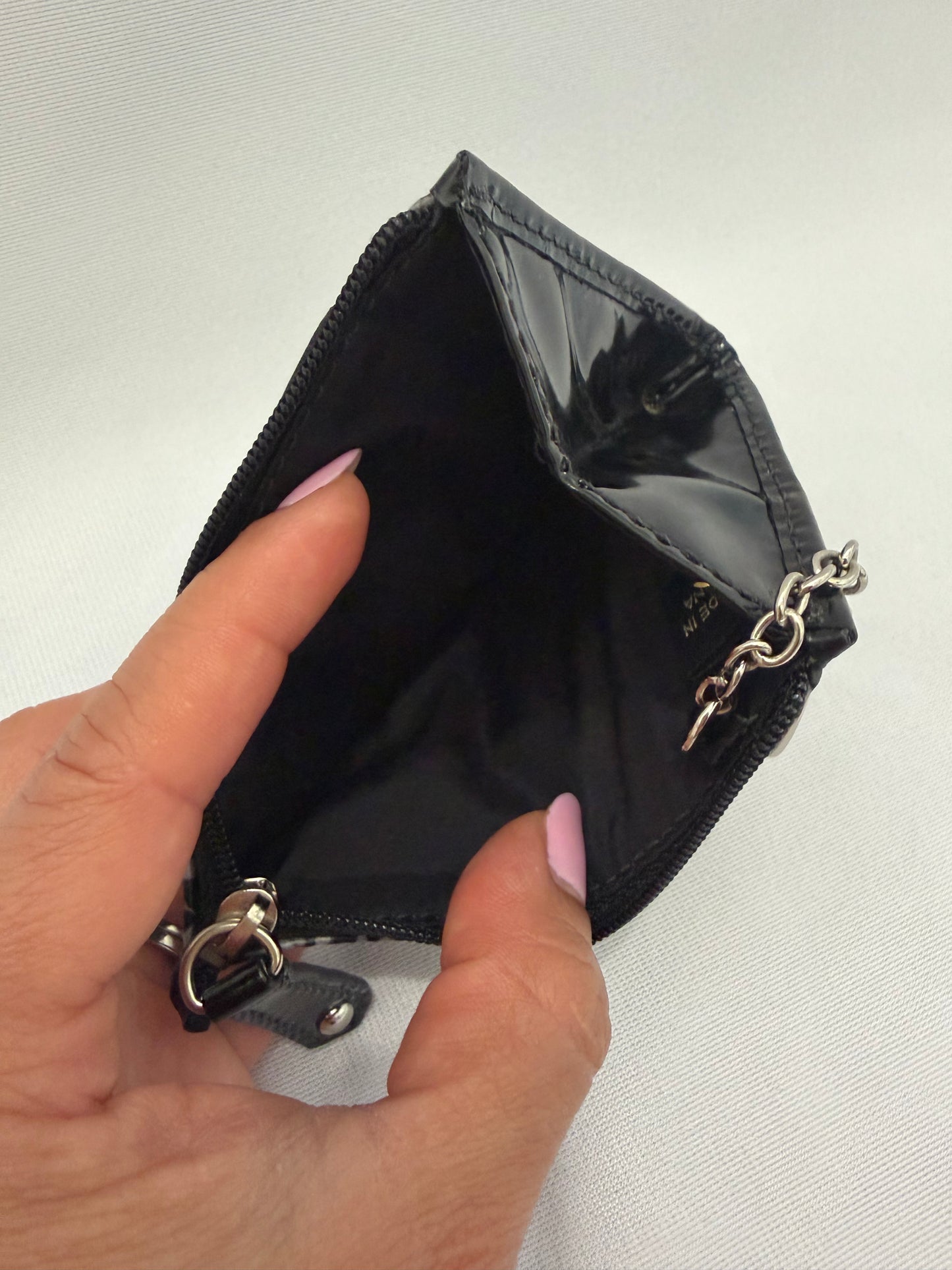 Coach Black/Grey Coin/Car Holder Animal-Print