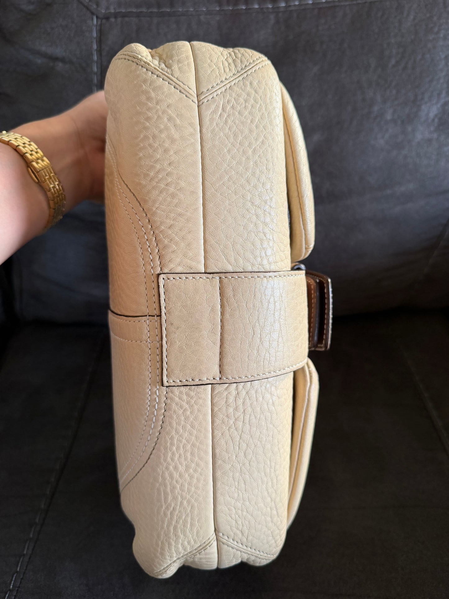 Coach Soho buckle in cream or beige