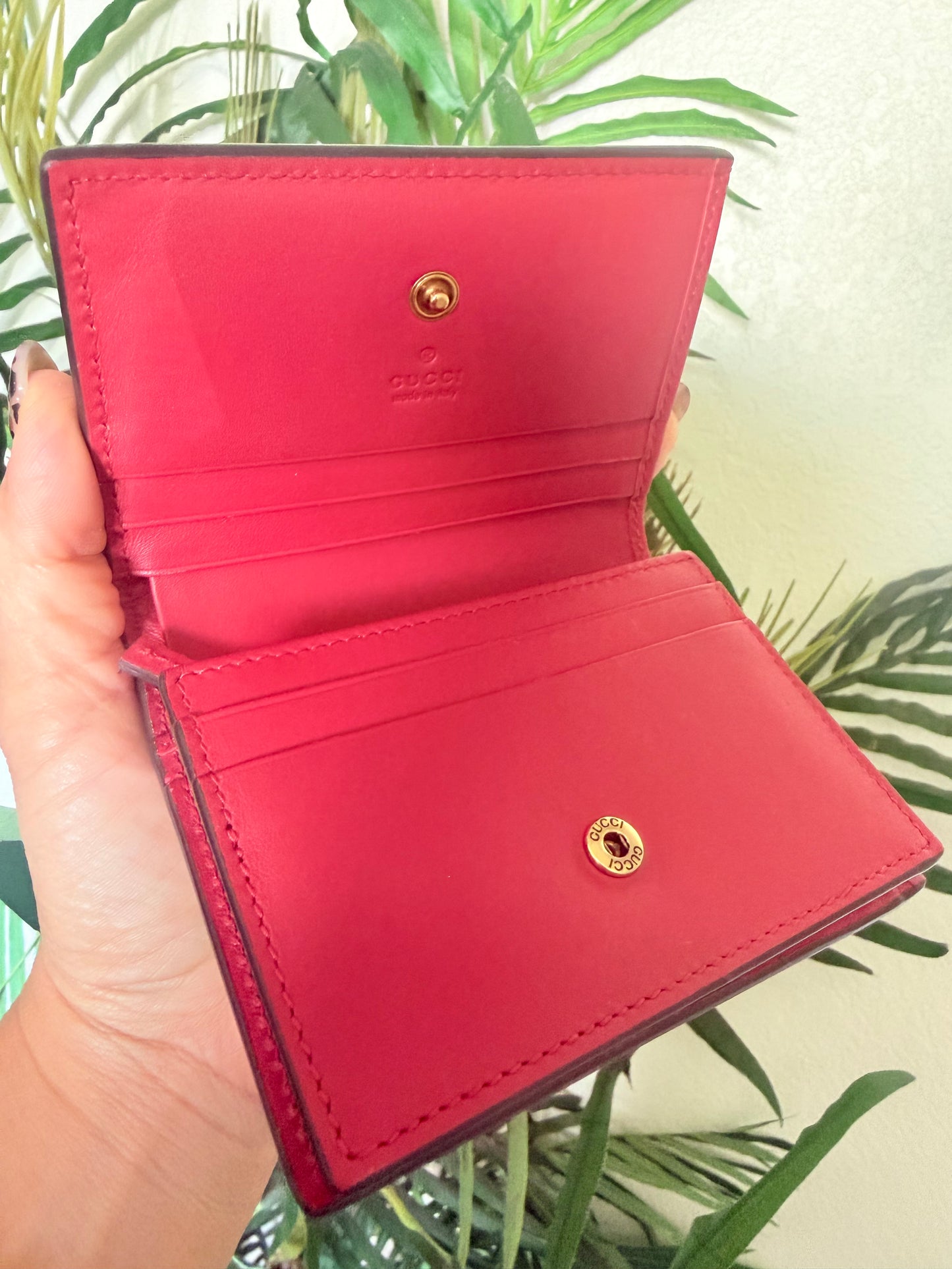 Gucci GG Crystal Cherry Wallet