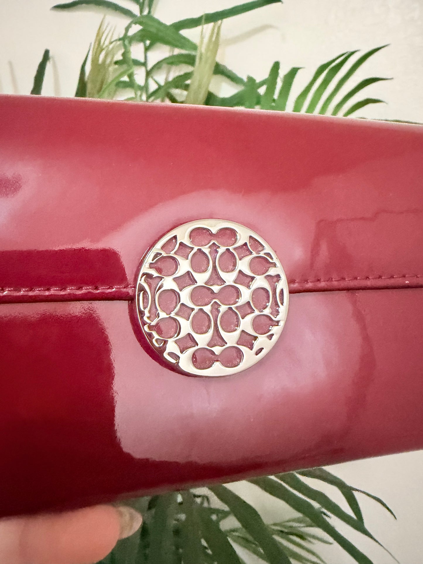 Coach Alexandra patent leather wallet