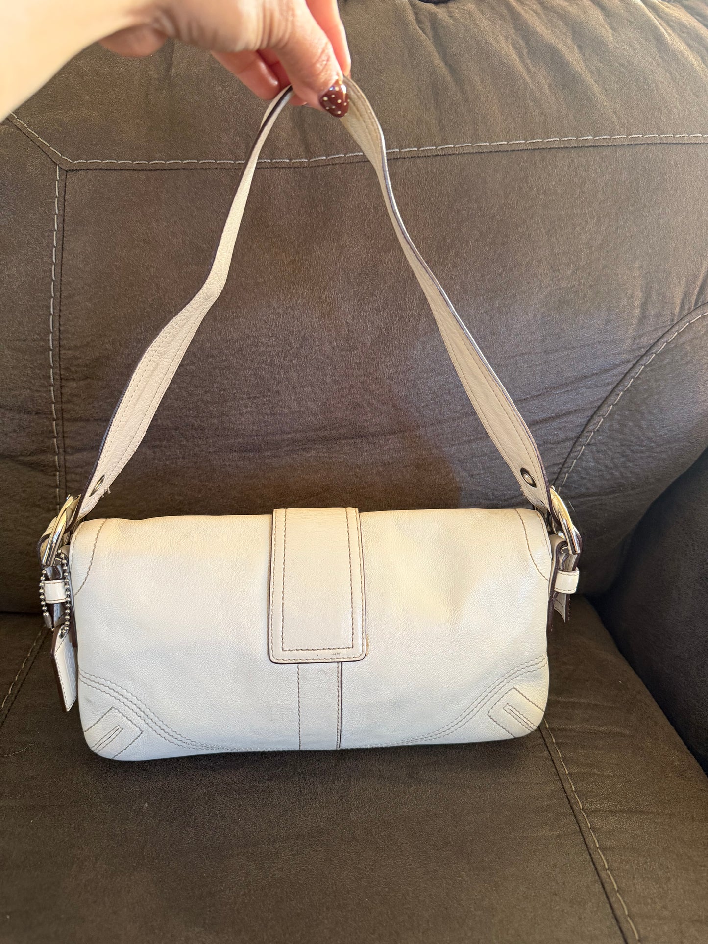 Coach Mini Soho White Leather