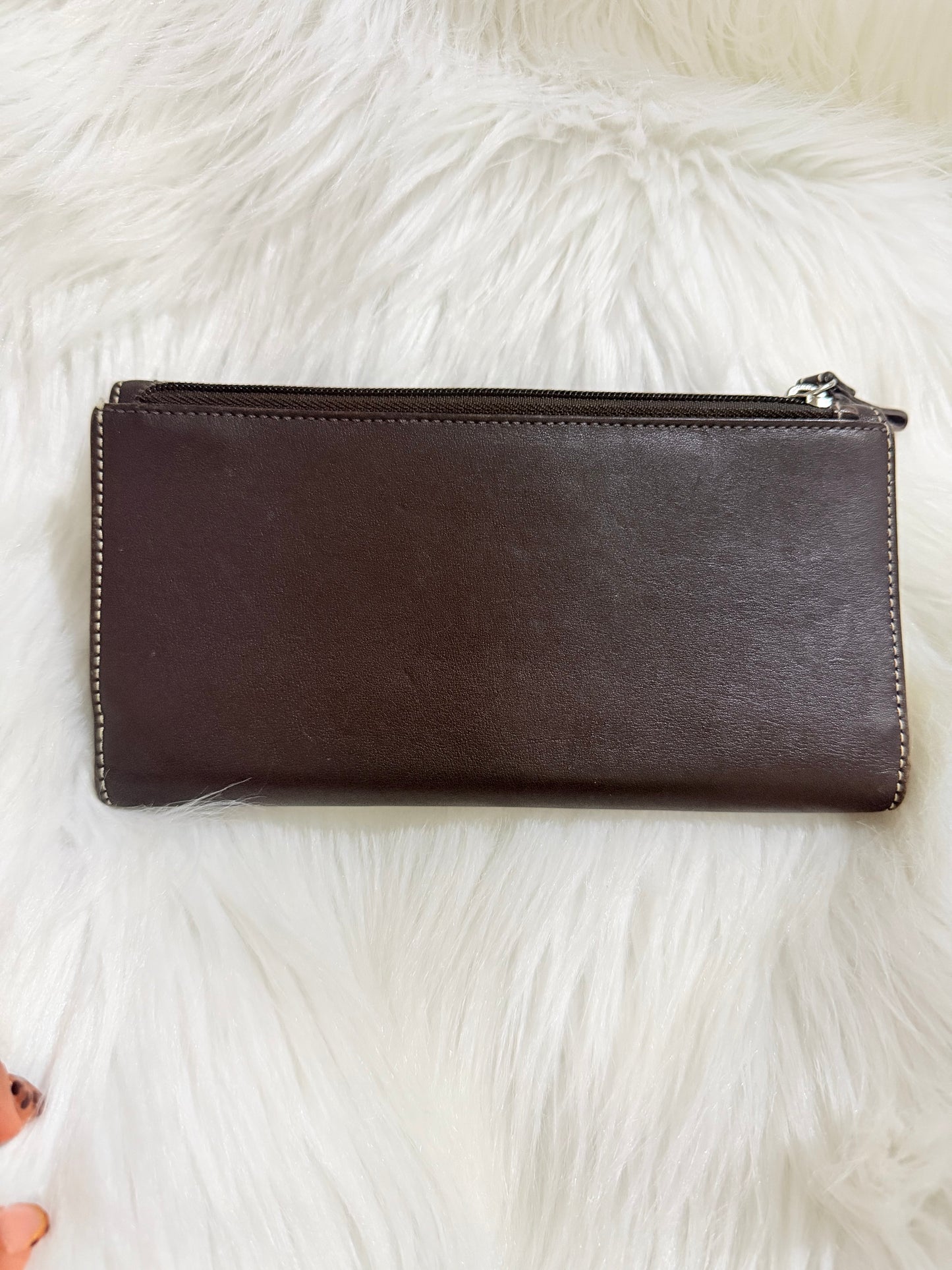 Coach Soho Buckle trifold leather wallet Brown