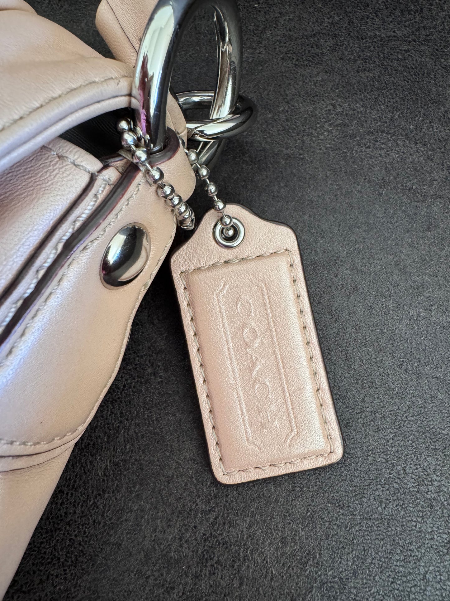 Coach Pearlized Light Pink Soho Leather