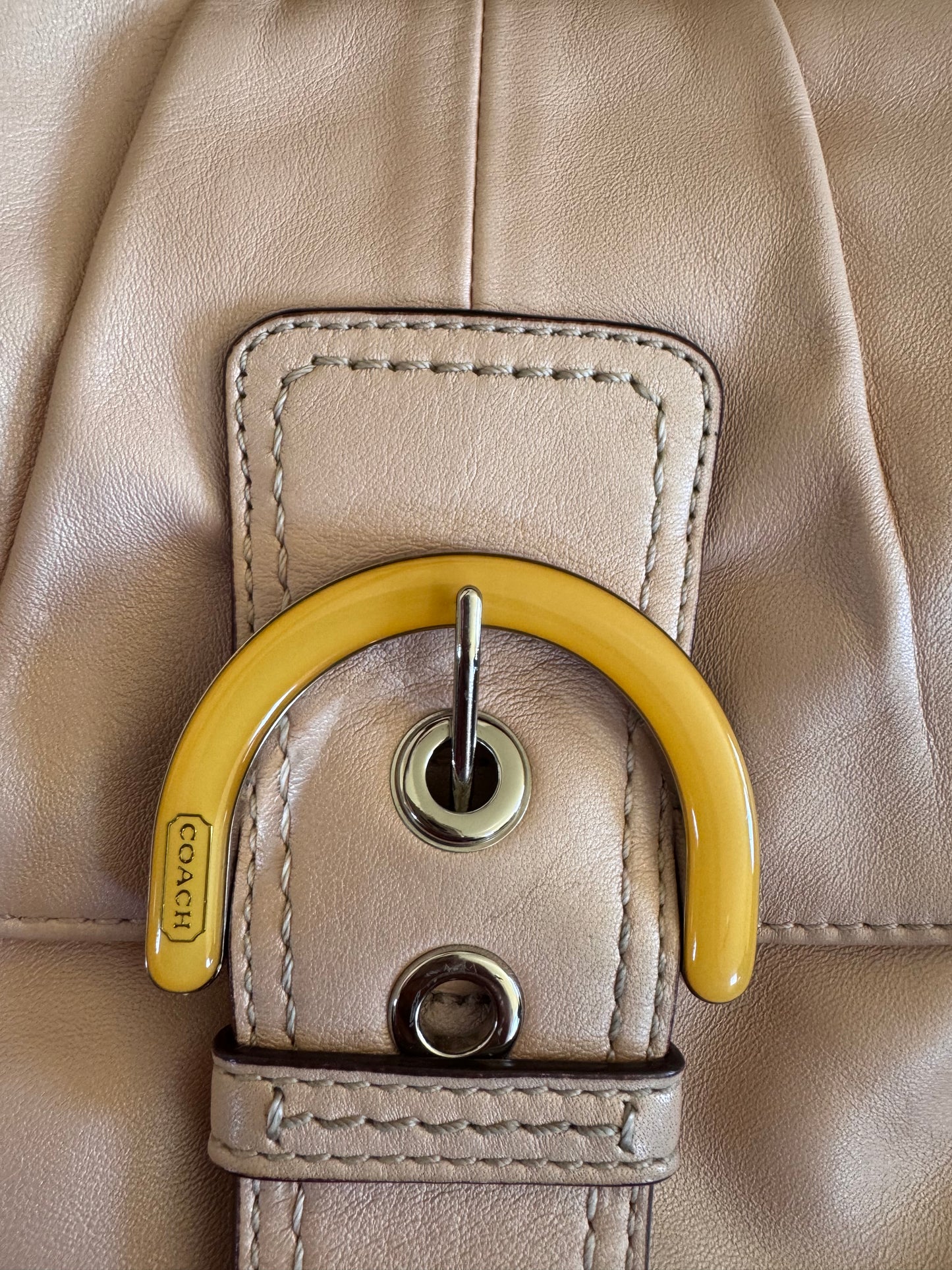 Coach Pearlized Light Pink Soho Leather