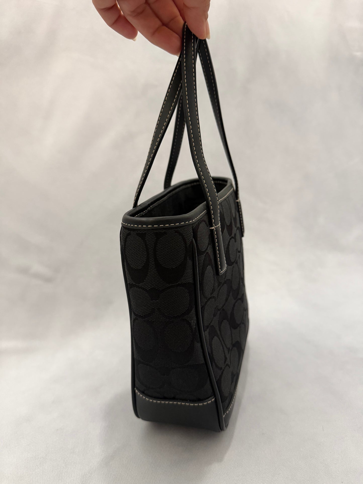 Coach Mini Tote Black Signature