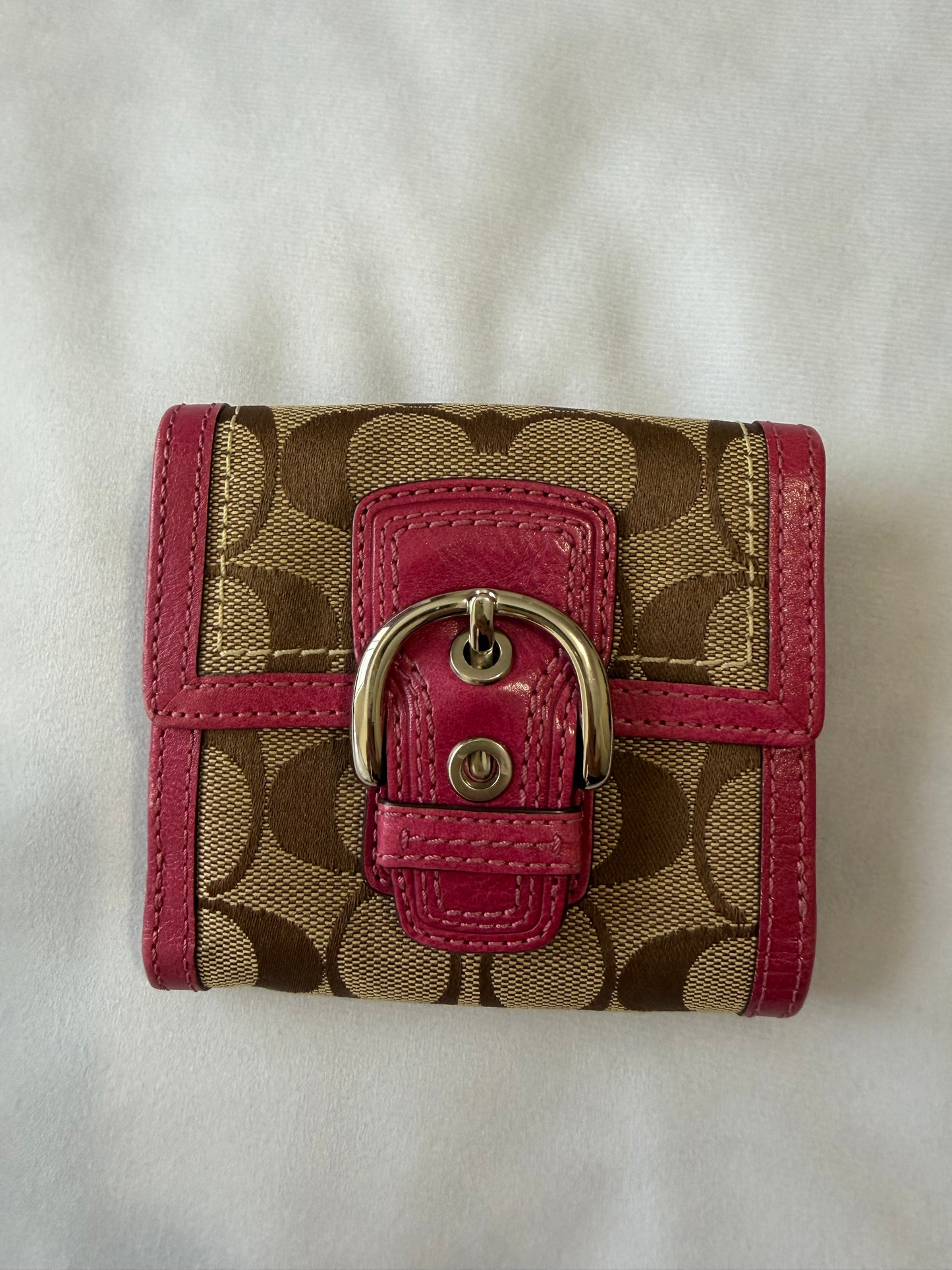 Coach Soho Wallet Fucsia/Beige