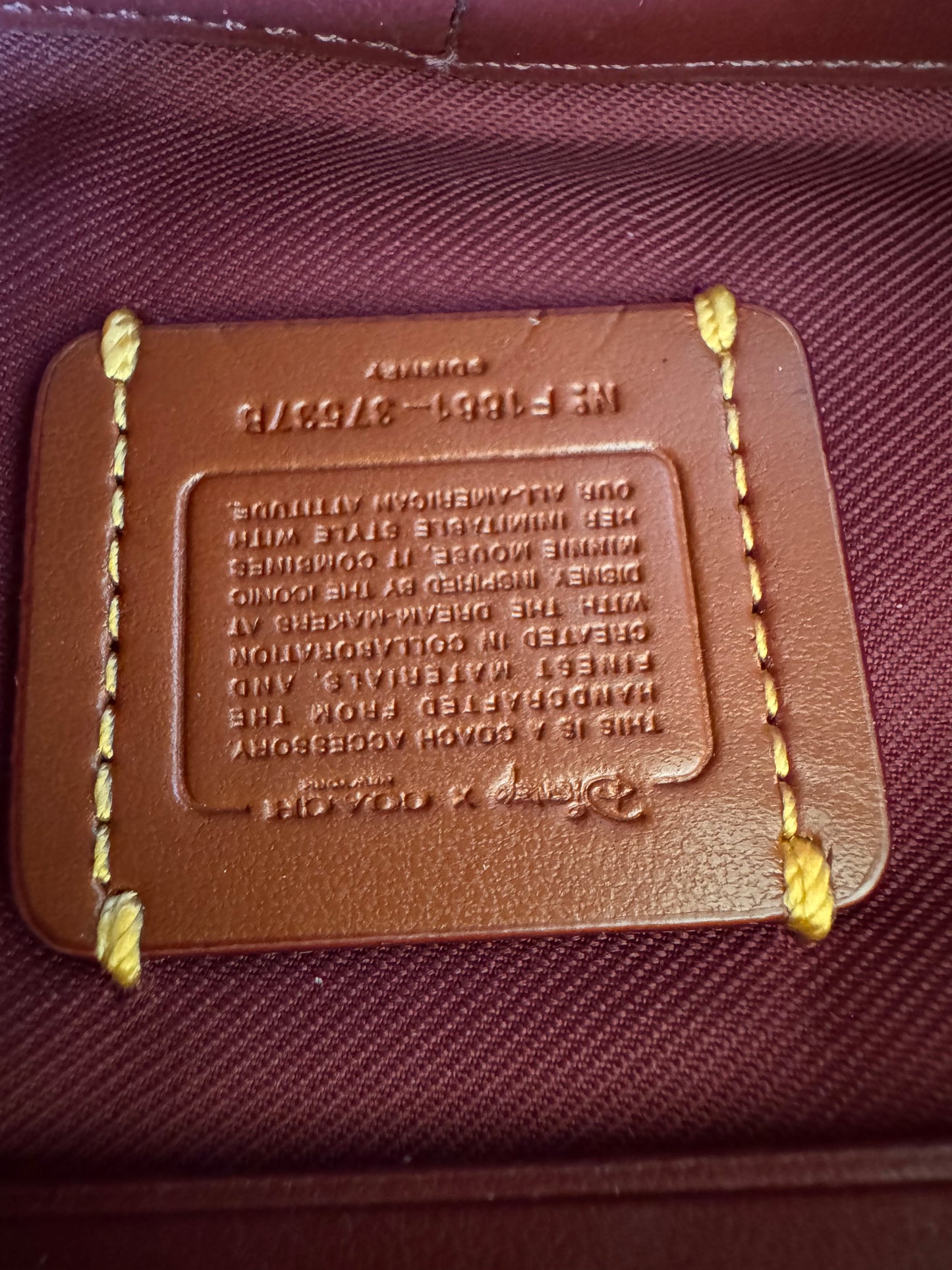 Coach Pink wallet Minnie Mouse