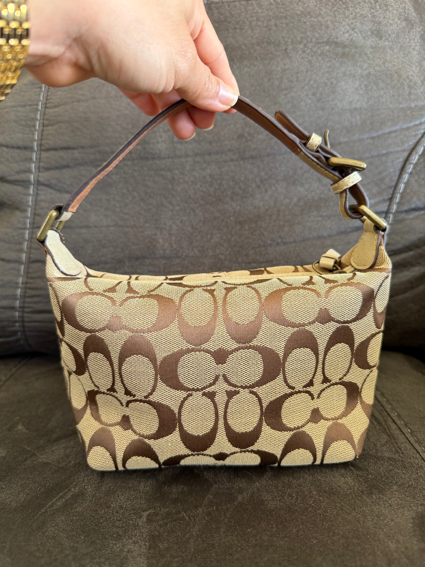 Coach Mini Bag/Baguette Brown/Beige