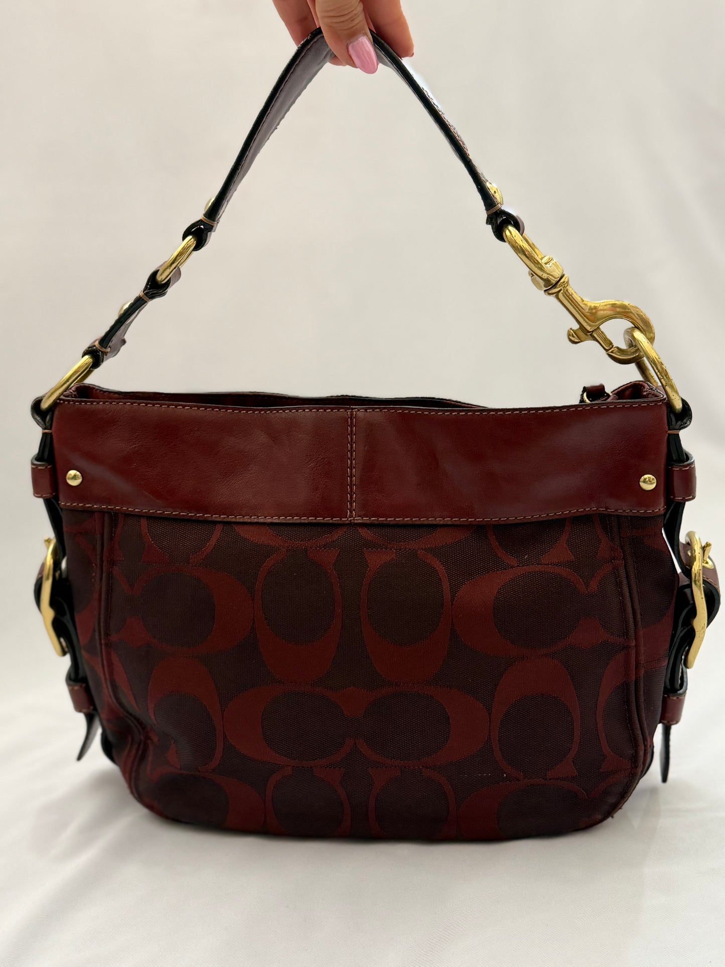 Coach Burgundy Zoe Medium