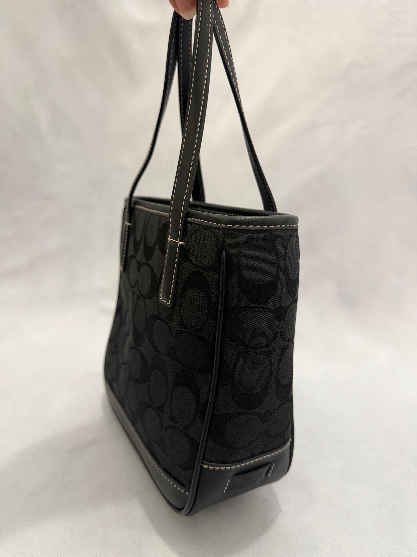 Coach Mini Tote Black Signature