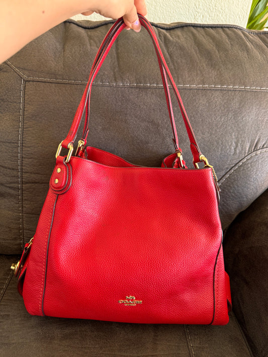 Coach Edie 31 Pebbled Shoulder Bag