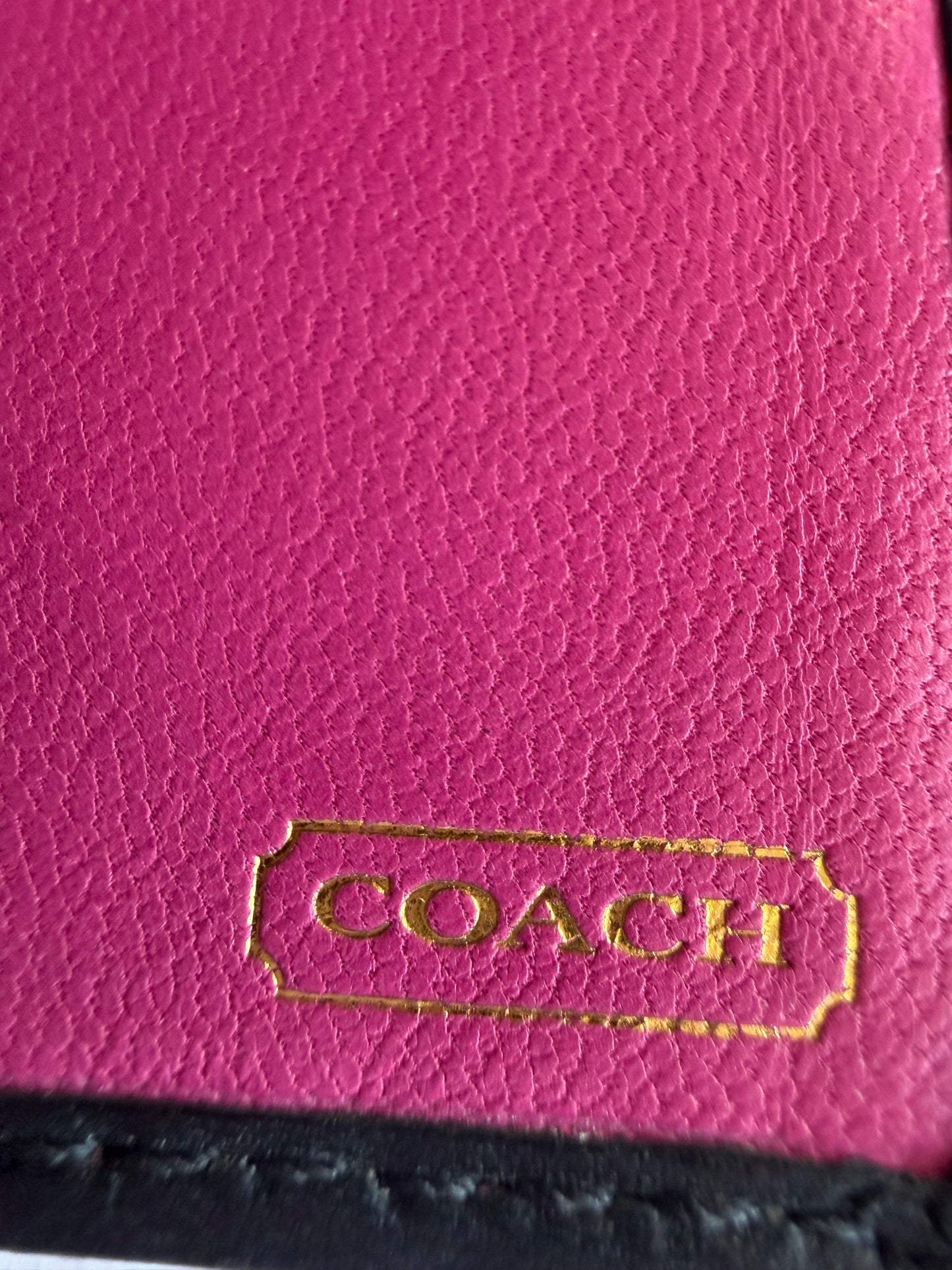 Coach signature canvas checkbook cover