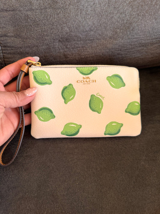 Coach Corner Zip Wristlet