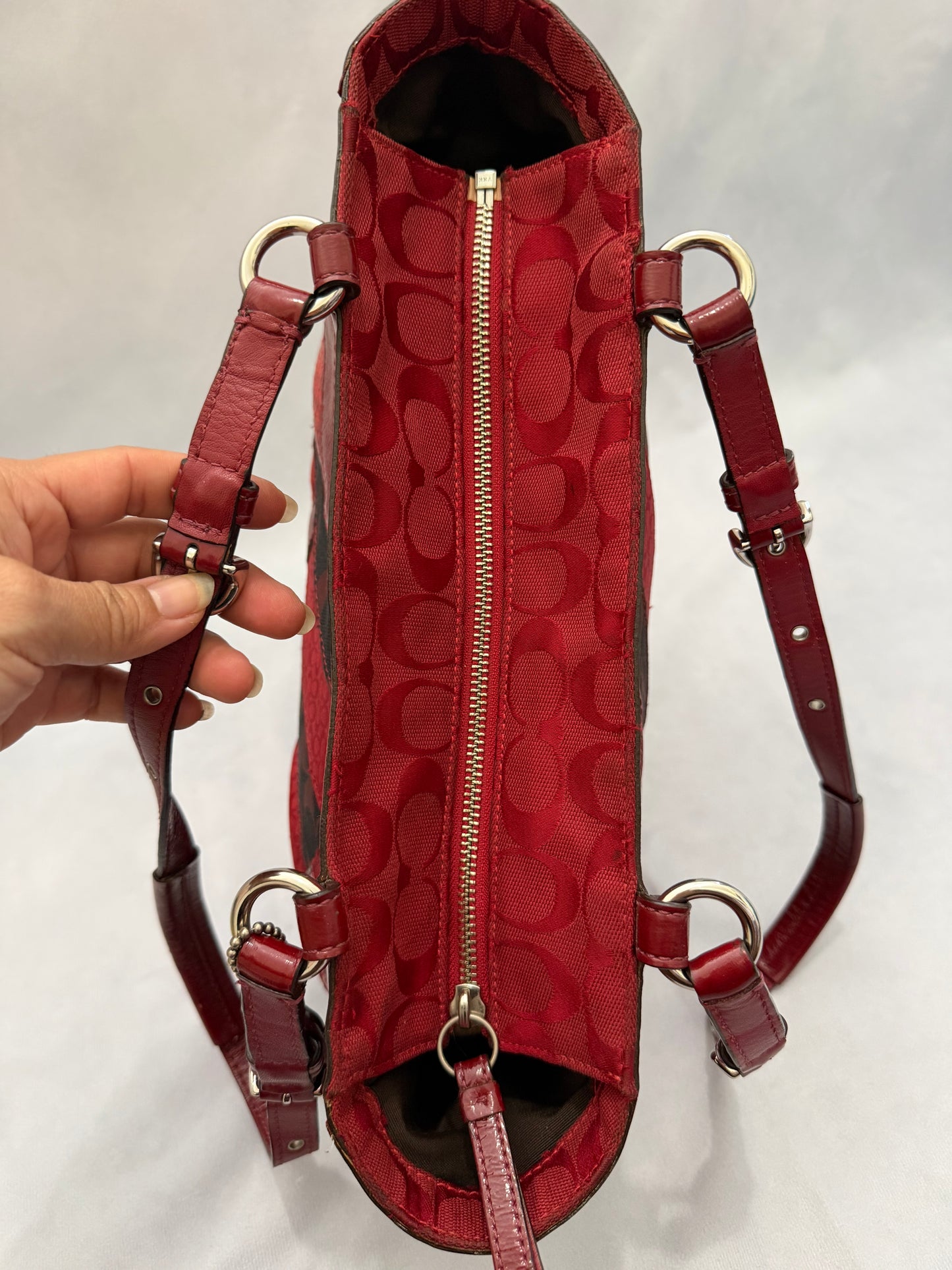 Coach Gallery Patchwork Red Tote