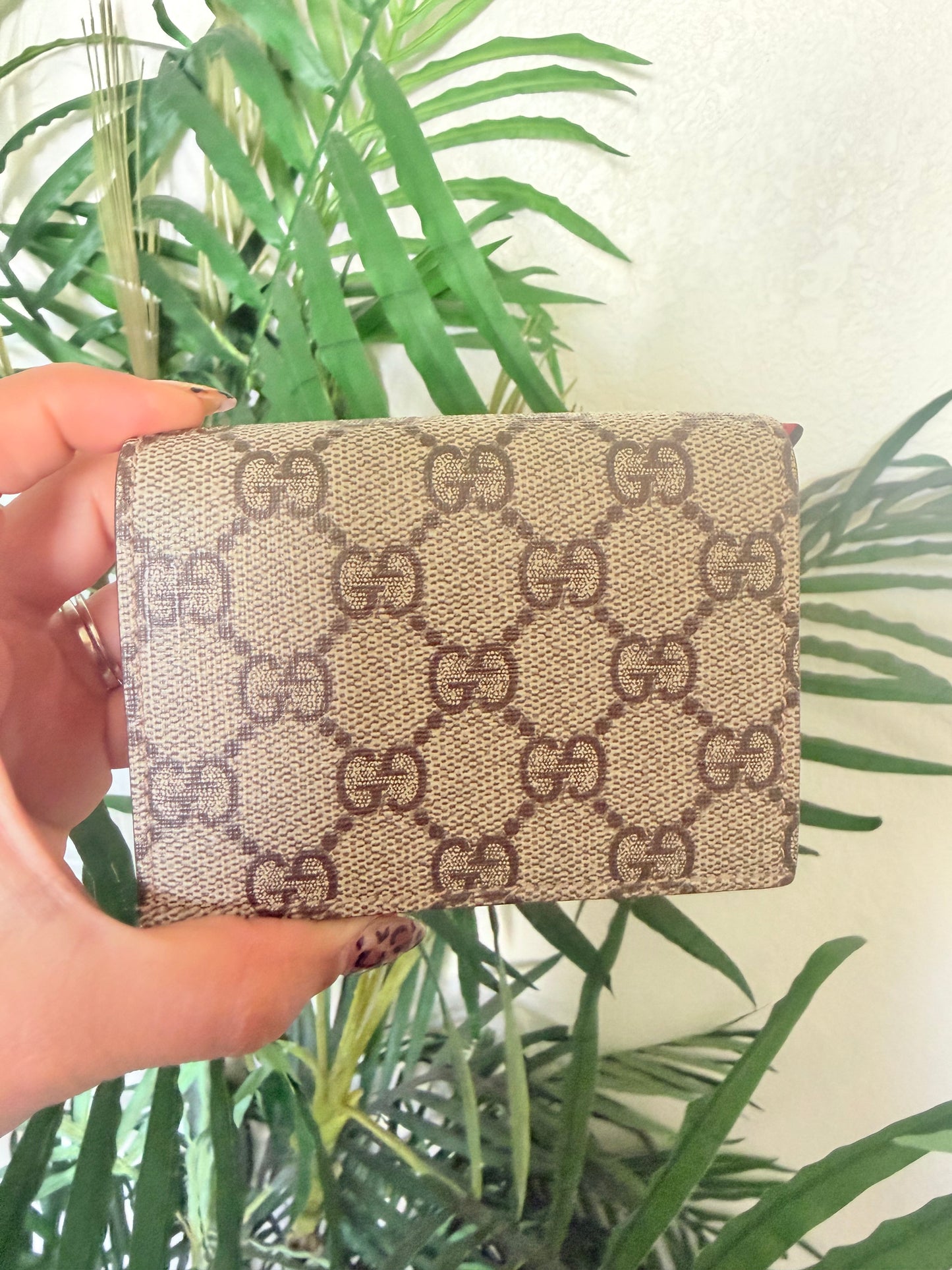 Gucci GG Crystal Cherry Wallet