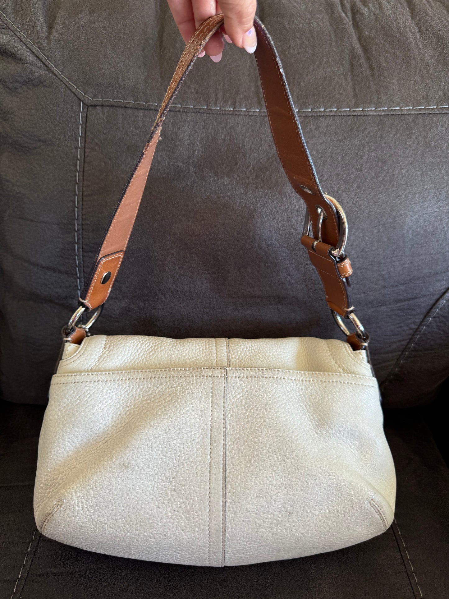 Coach SoHo Beige Leather