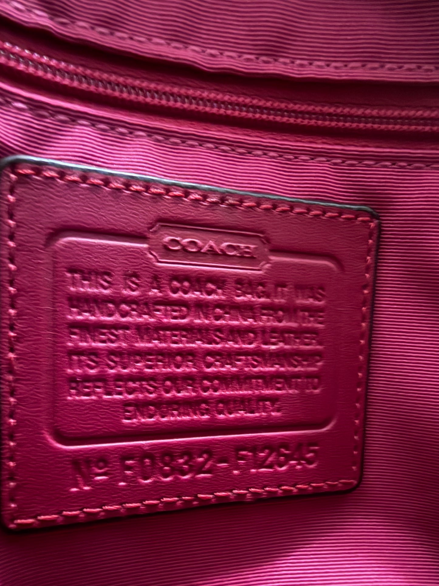 Coach Tote Beige/Fucsia