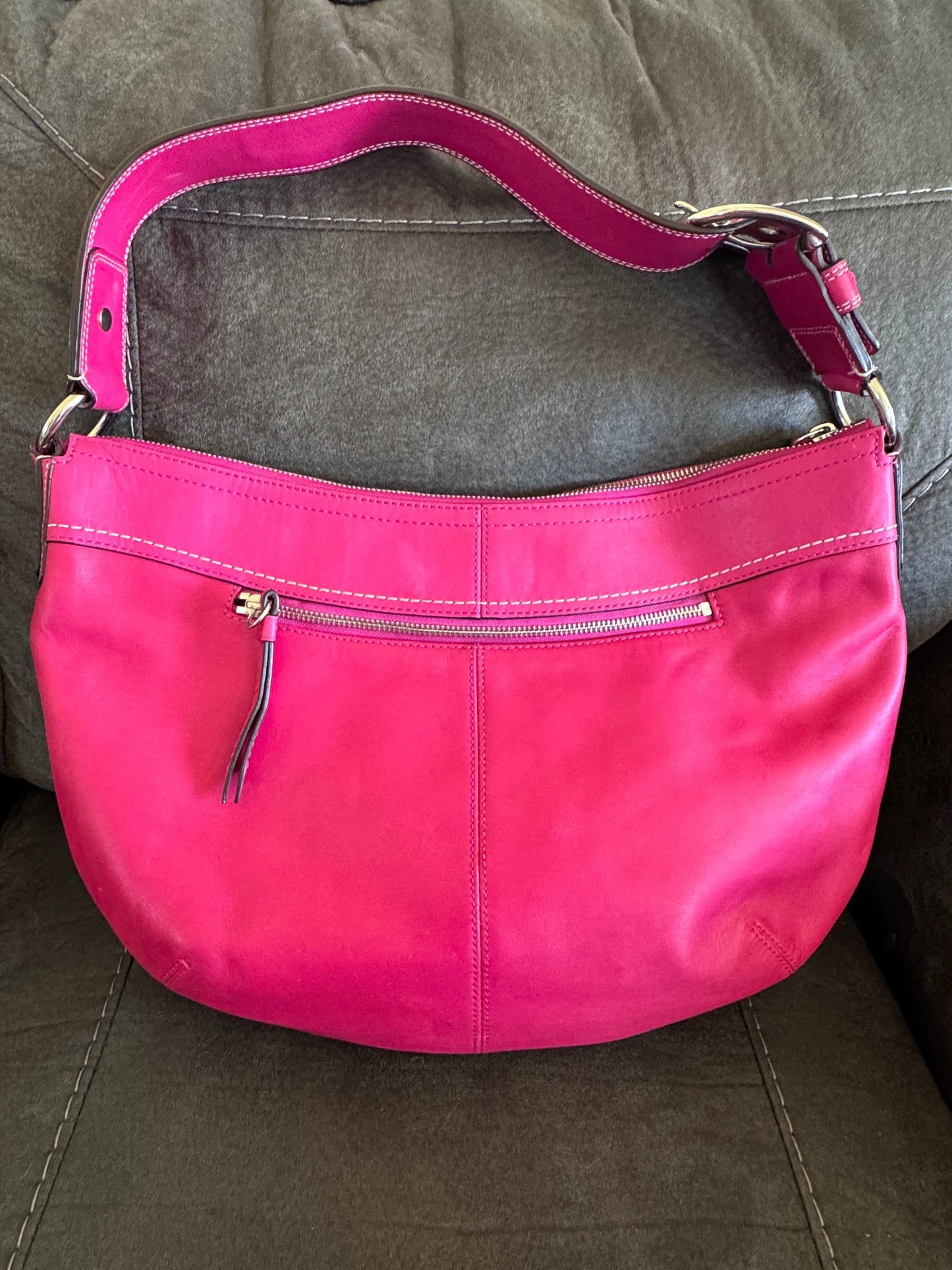 Coach Soho Hobo Hot Pink leather