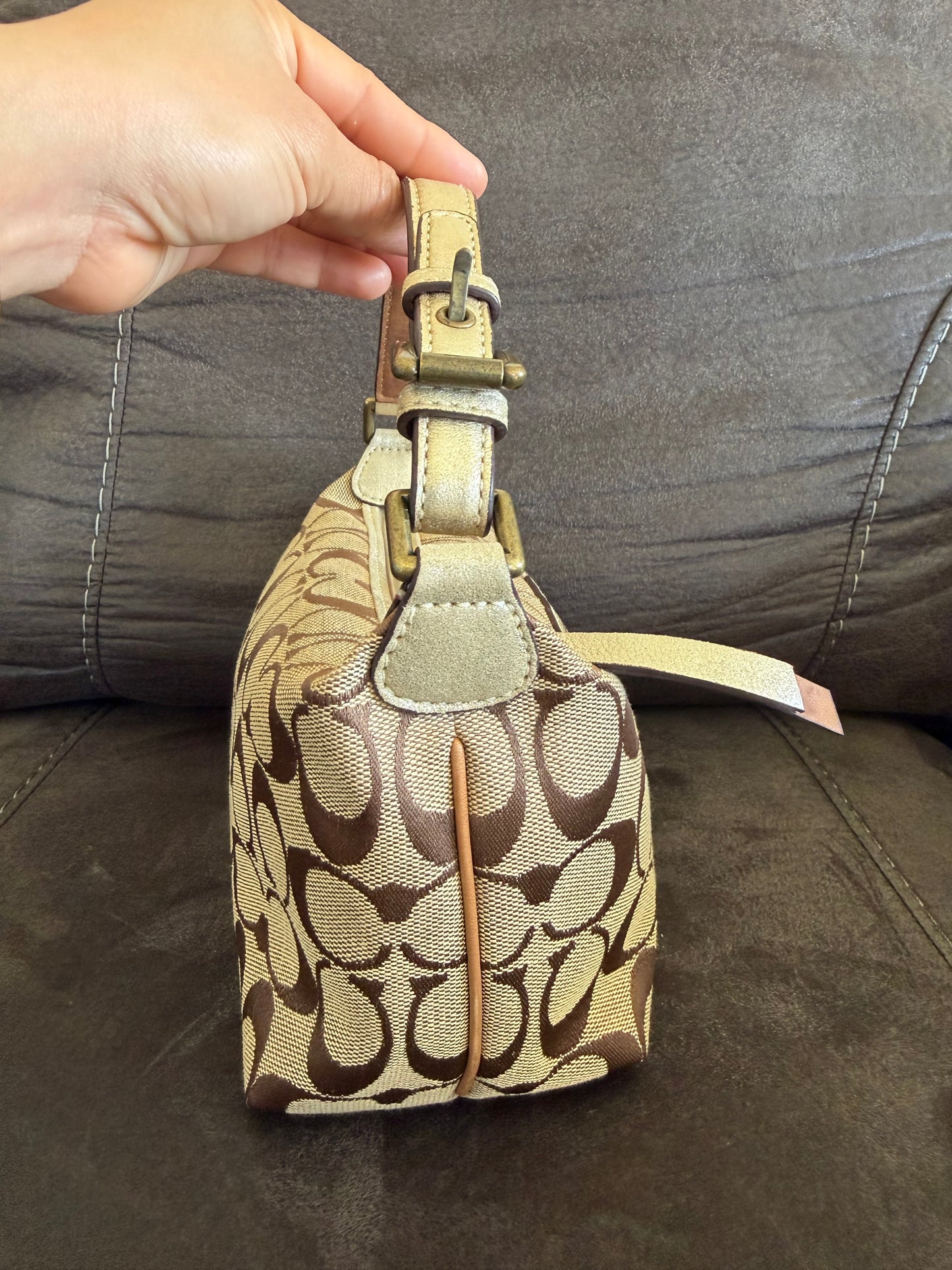 Coach Mini Bag/Baguette Brown/Beige