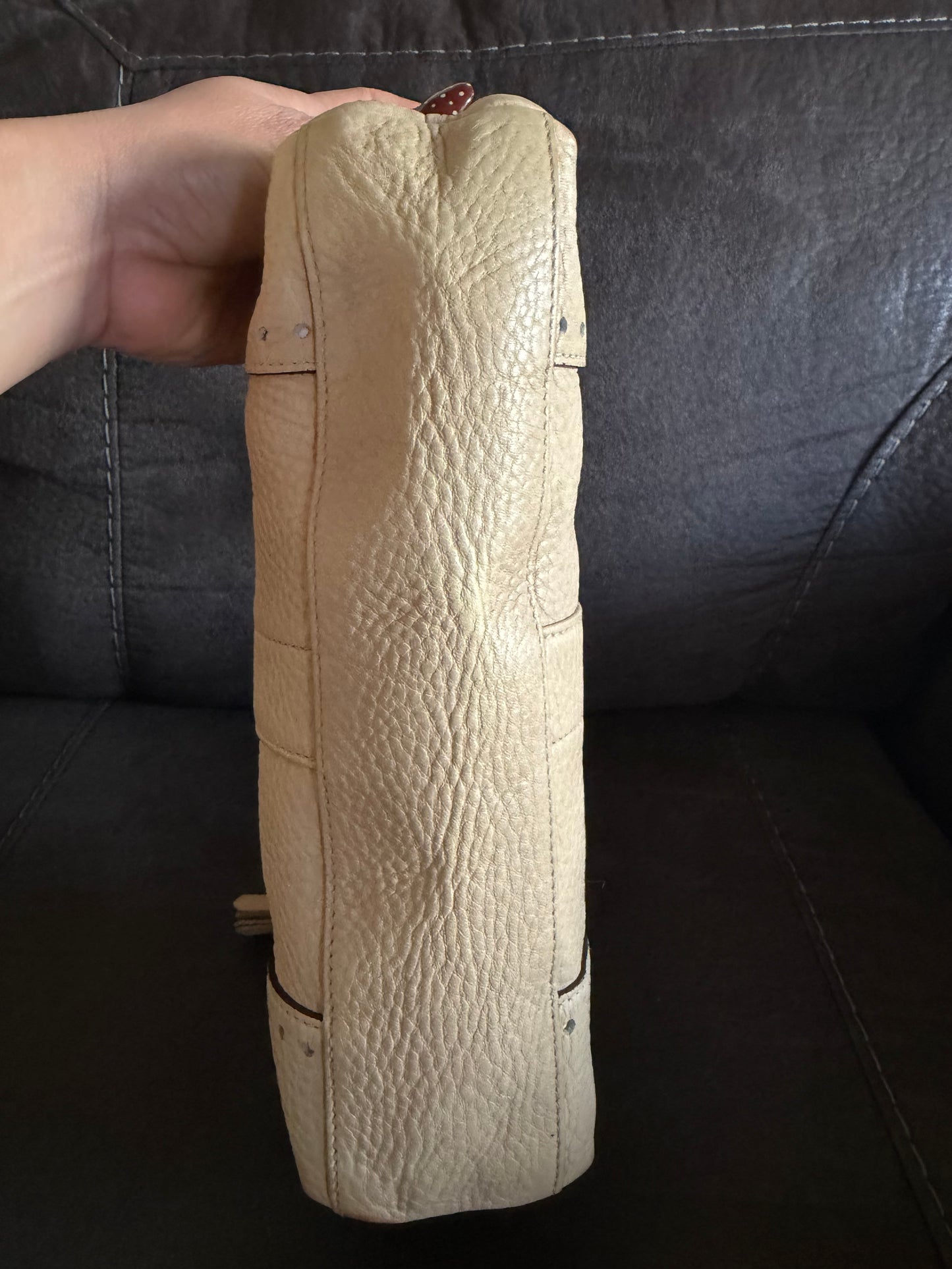 Coach Hamilton Beige pebbled leather