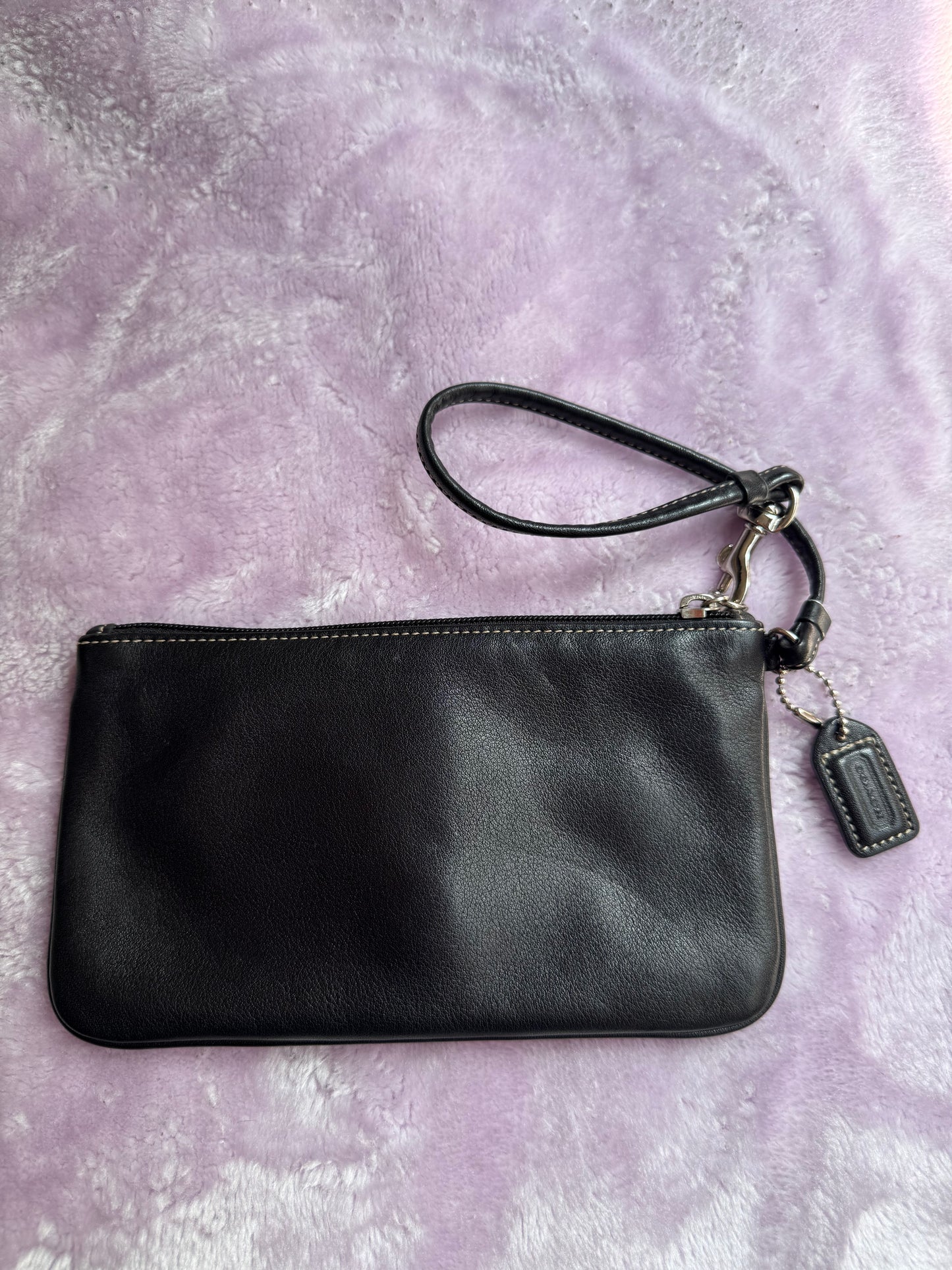 Coach Wristlet Black Leather