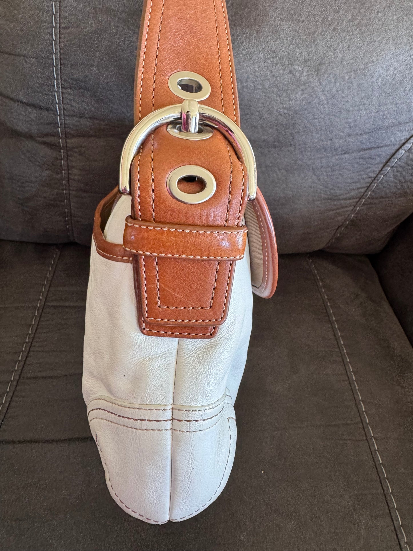 Coach SoHo White Leather