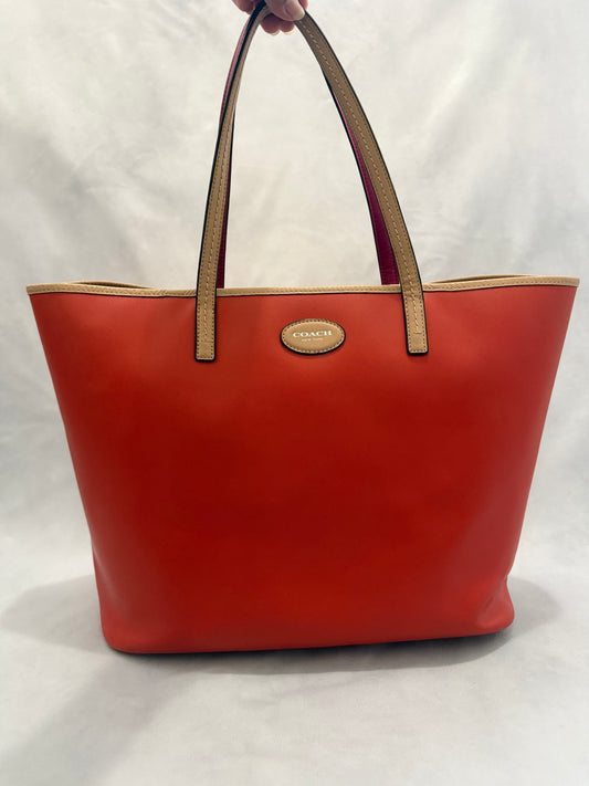 Coach Metro Tote Color Rojo Bermellón