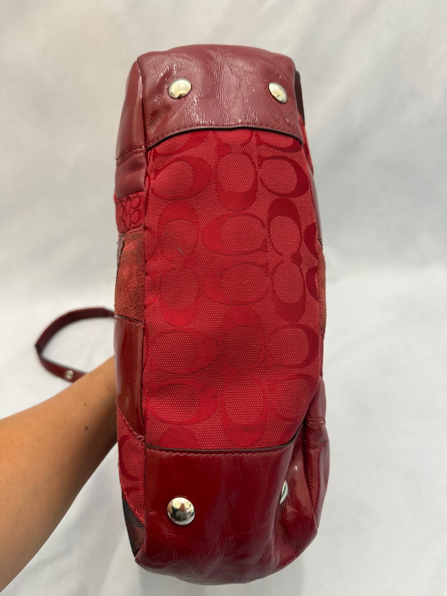 Coach Gallery Patchwork Red Tote