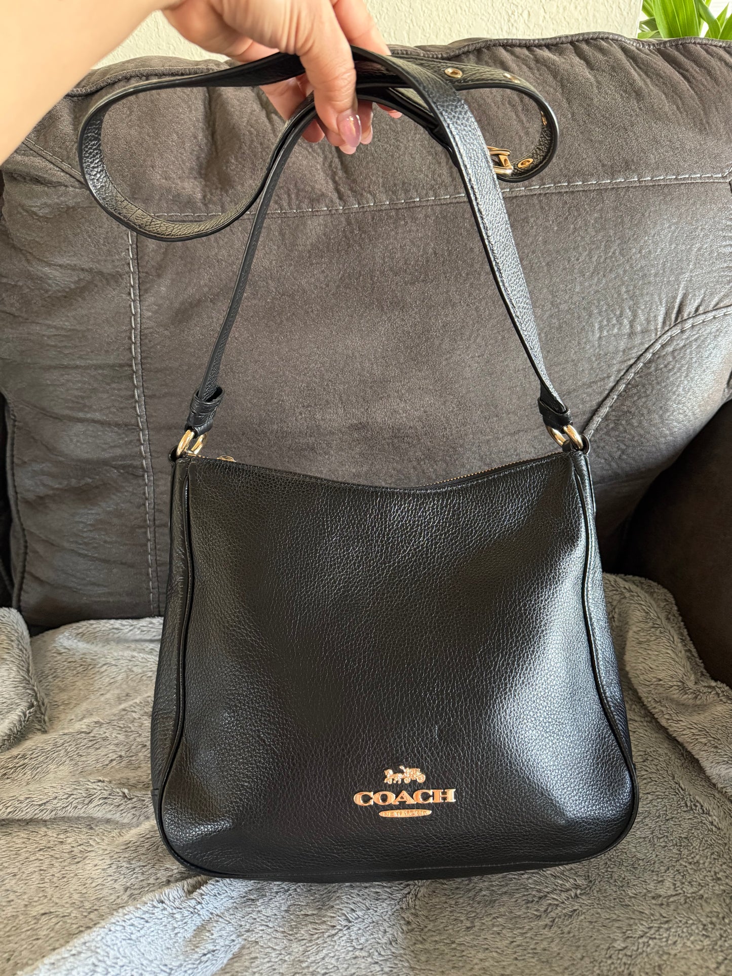 Coach Ellie File Crossbody Black Bag