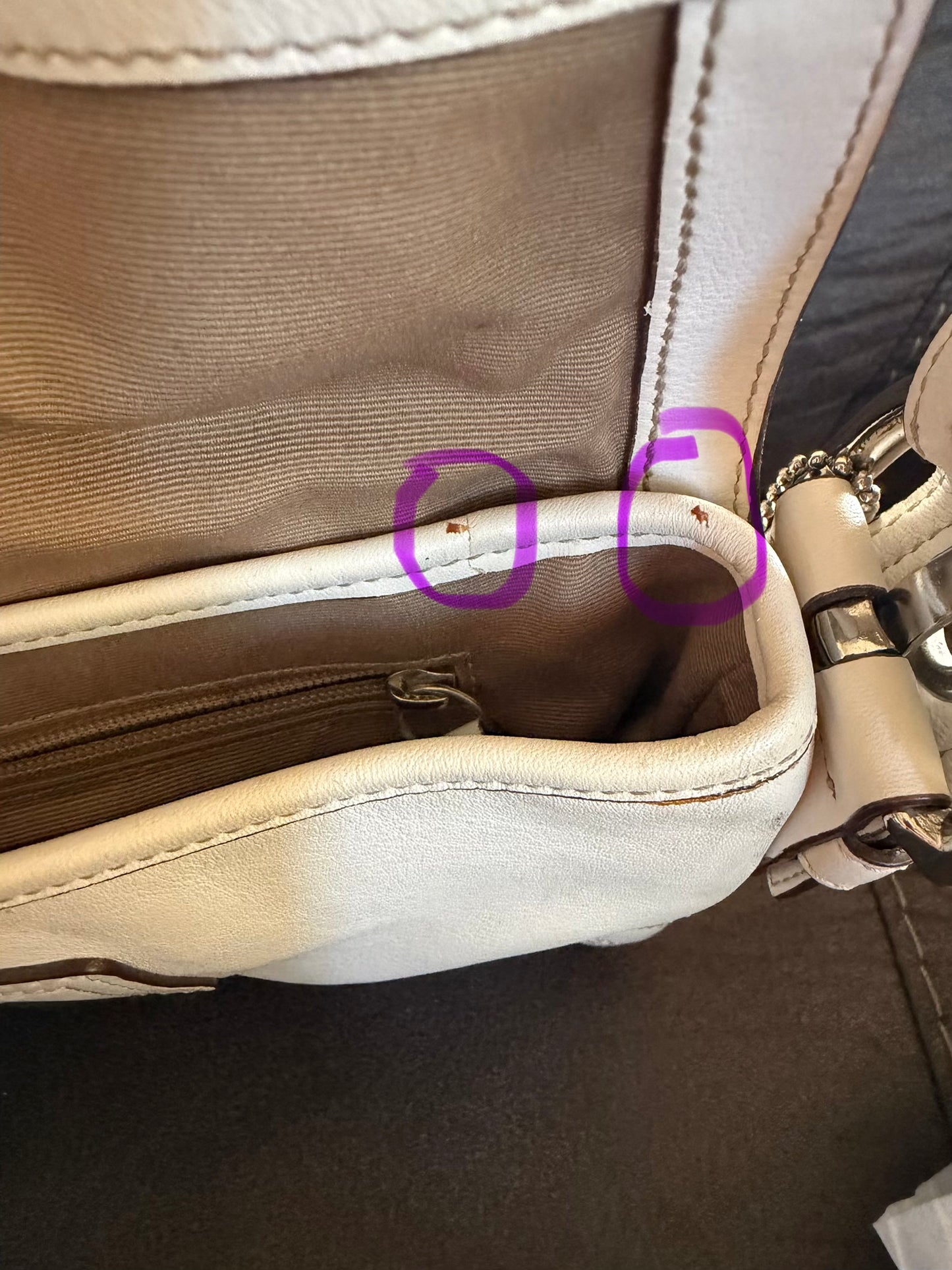 Coach Mini Soho White Leather