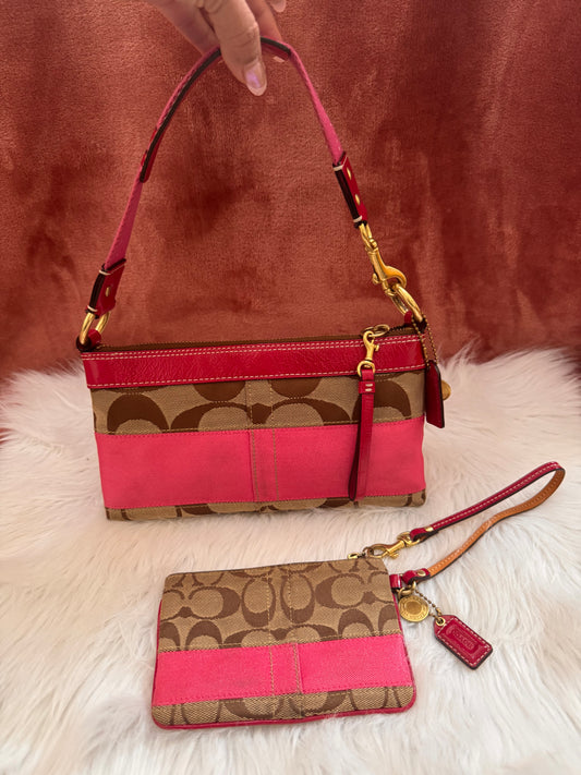 Coach Demi Shoulder Bag and a matching Wristlet
