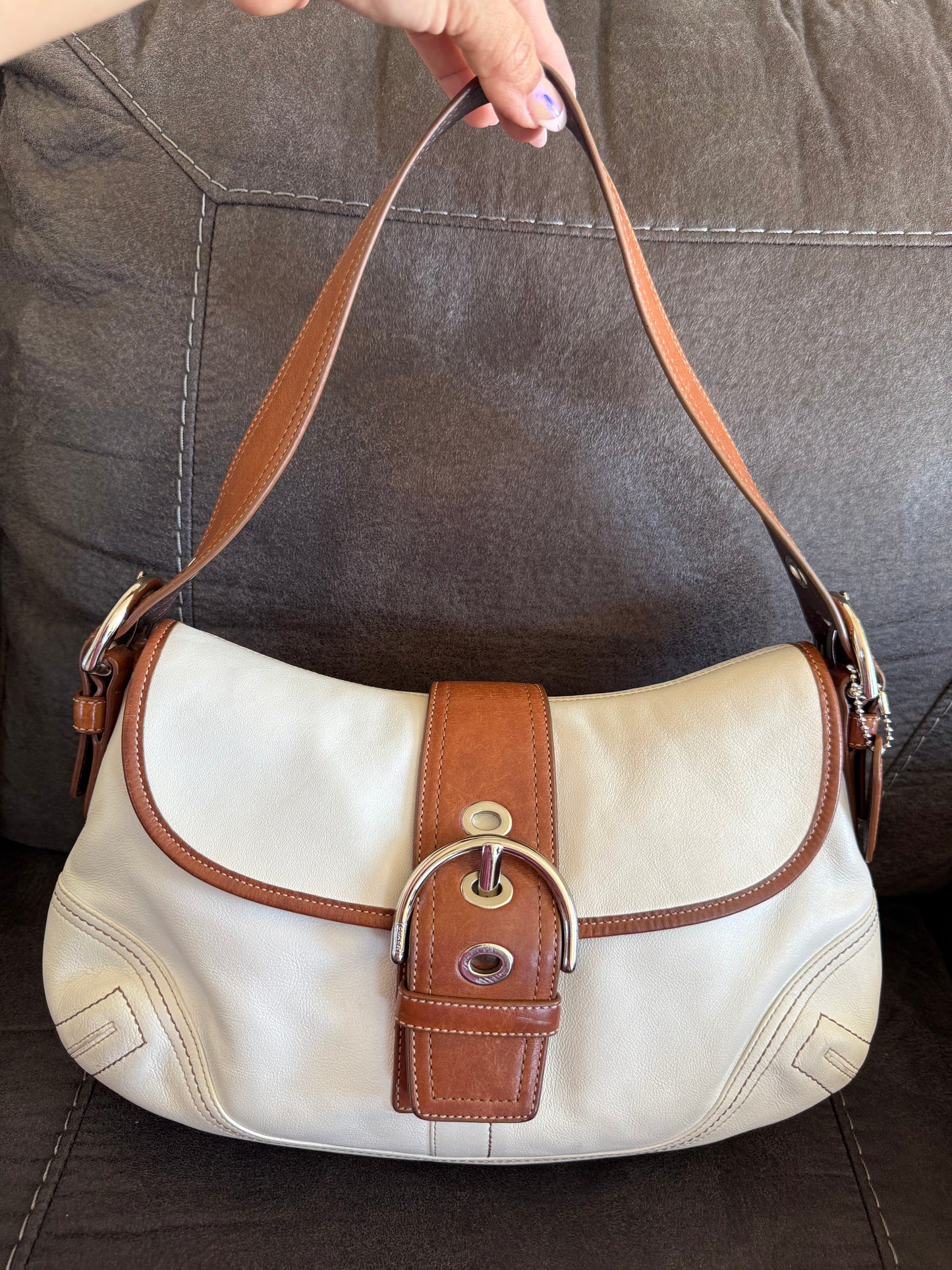 Coach SoHo White Leather