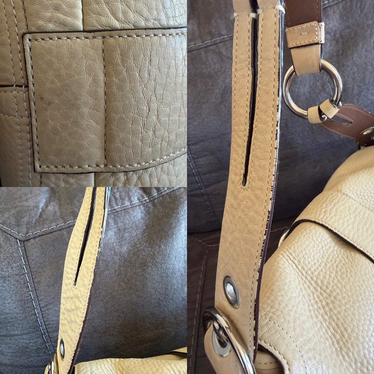 Coach Soho Beige Leather