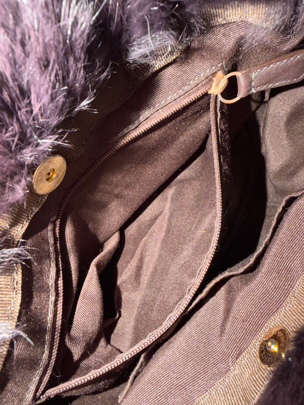 Coach Soho Ski Hobo Brown Rabbit Fur