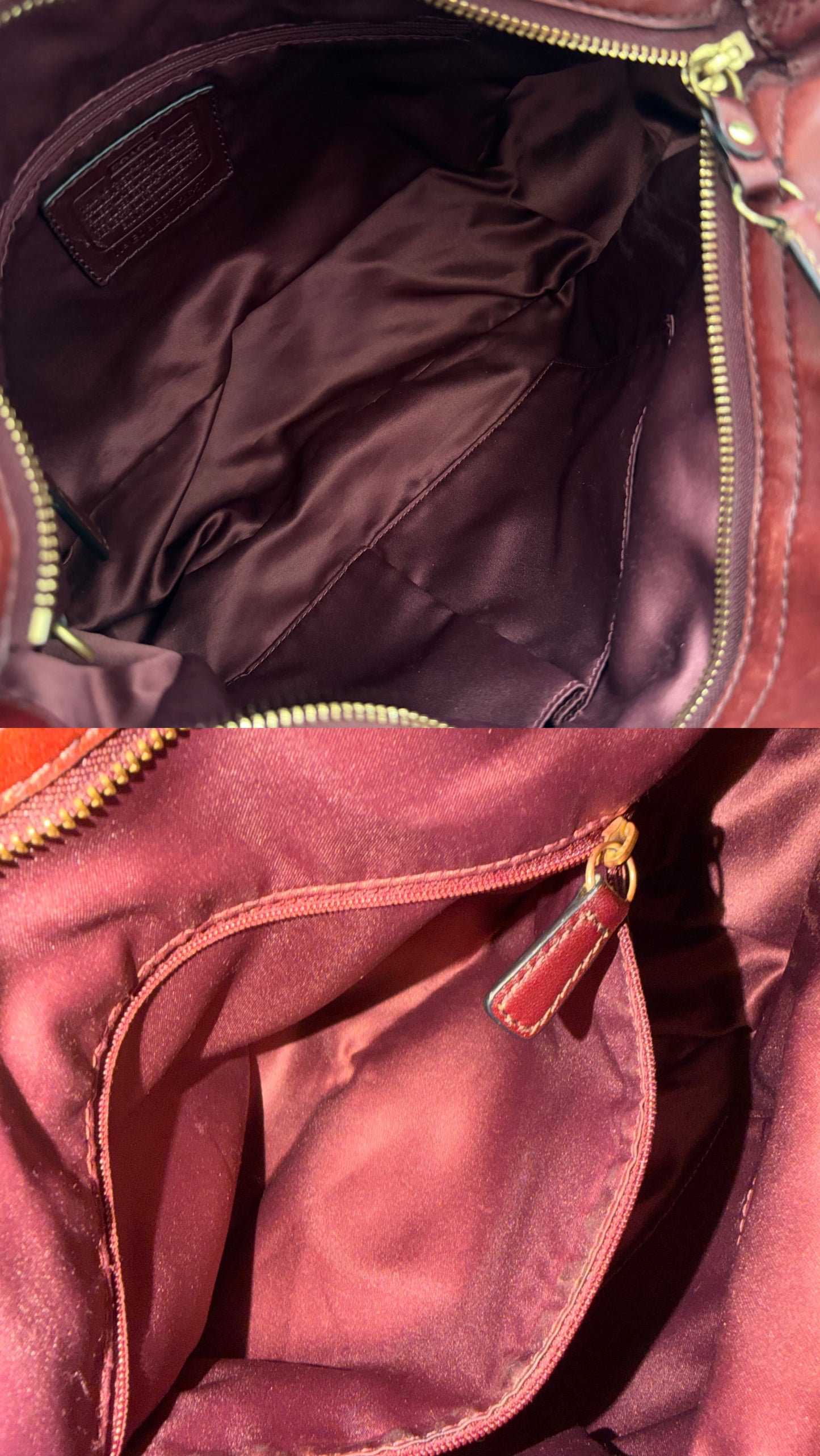Coach Burgundy Zoe Medium