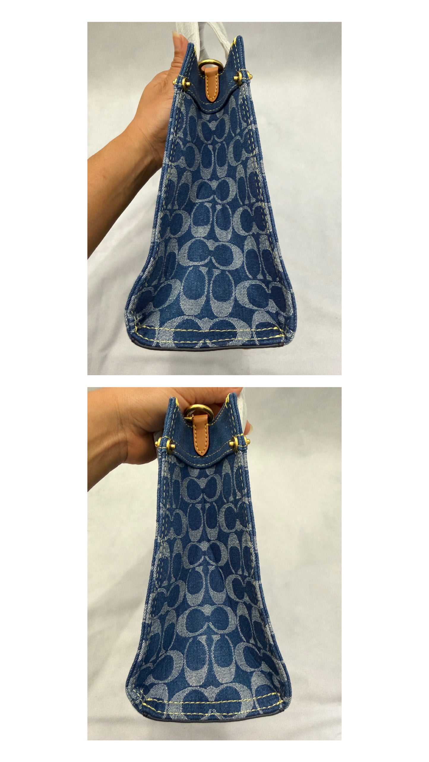 Coach Field Tote 22 en Signature Denim