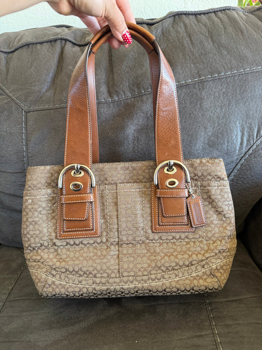 Coach Soho Signature Tote Brown/Beige
