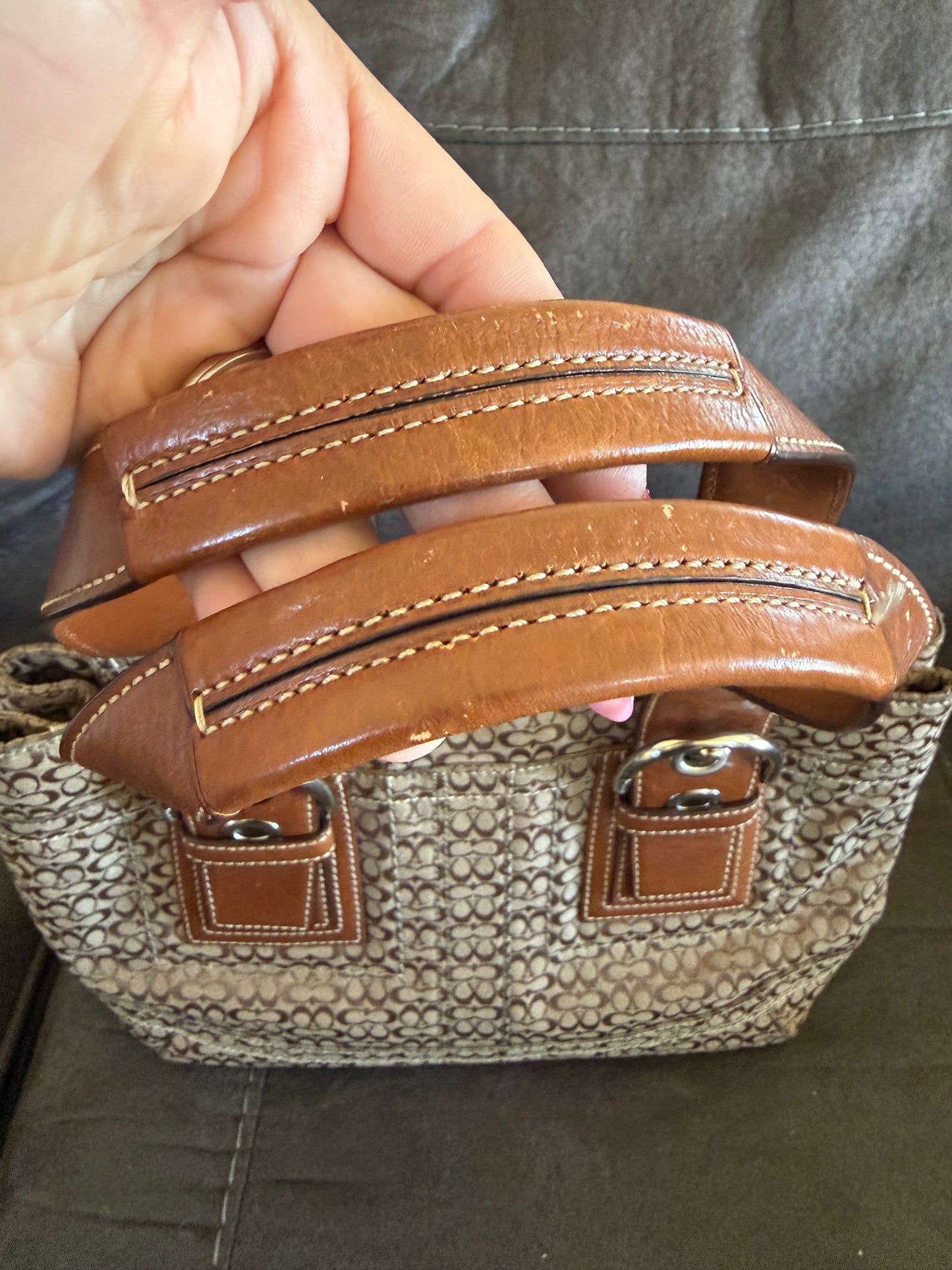 Coach Soho Signature Tote Brown/Beige